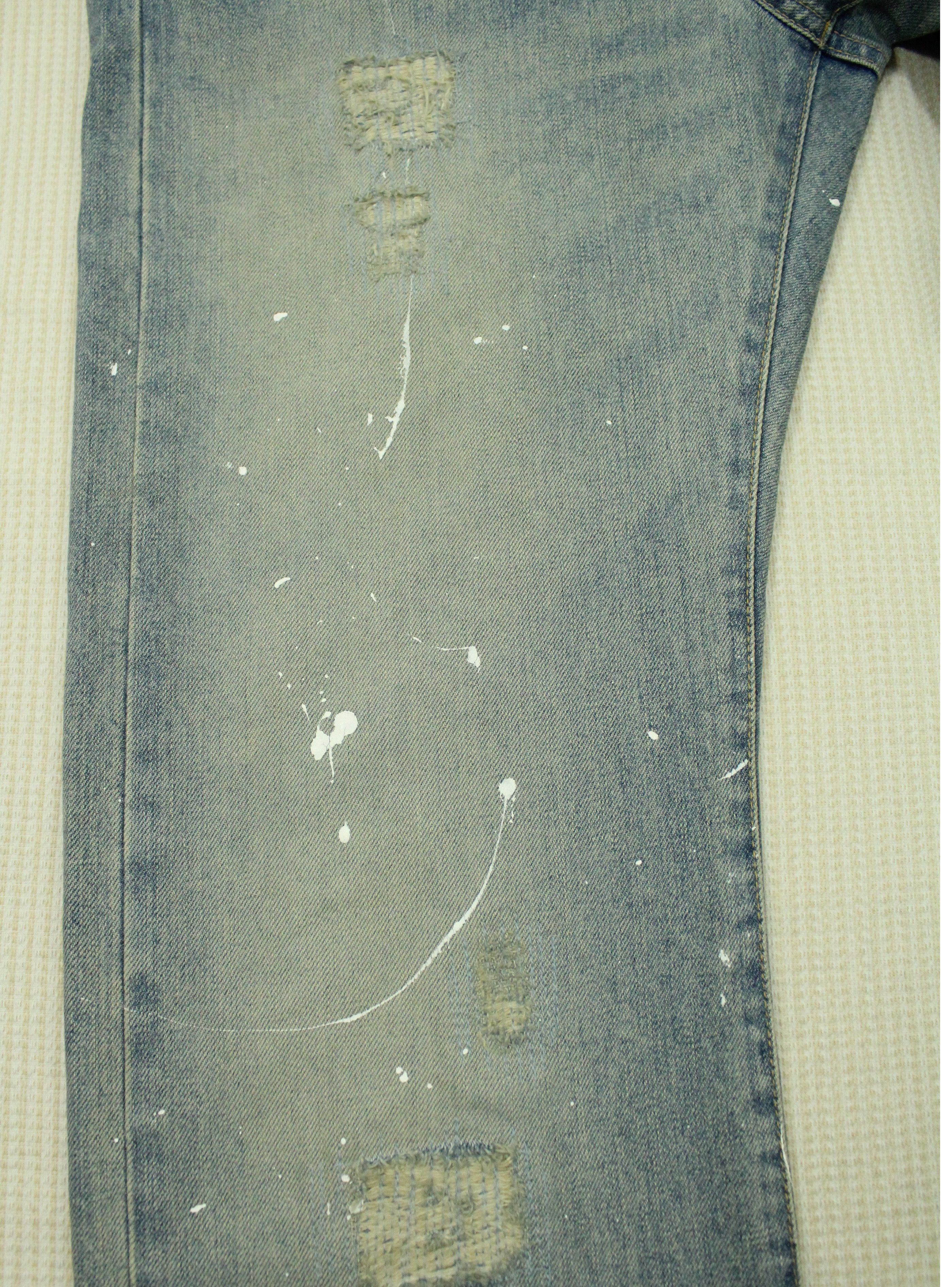 Japanese Brand × Takeo Kikuchi TAKEO KIKUCHI Denim Paint Splatter Distressed Style Washed Size US 34 / EU 50 - 6 Thumbnail