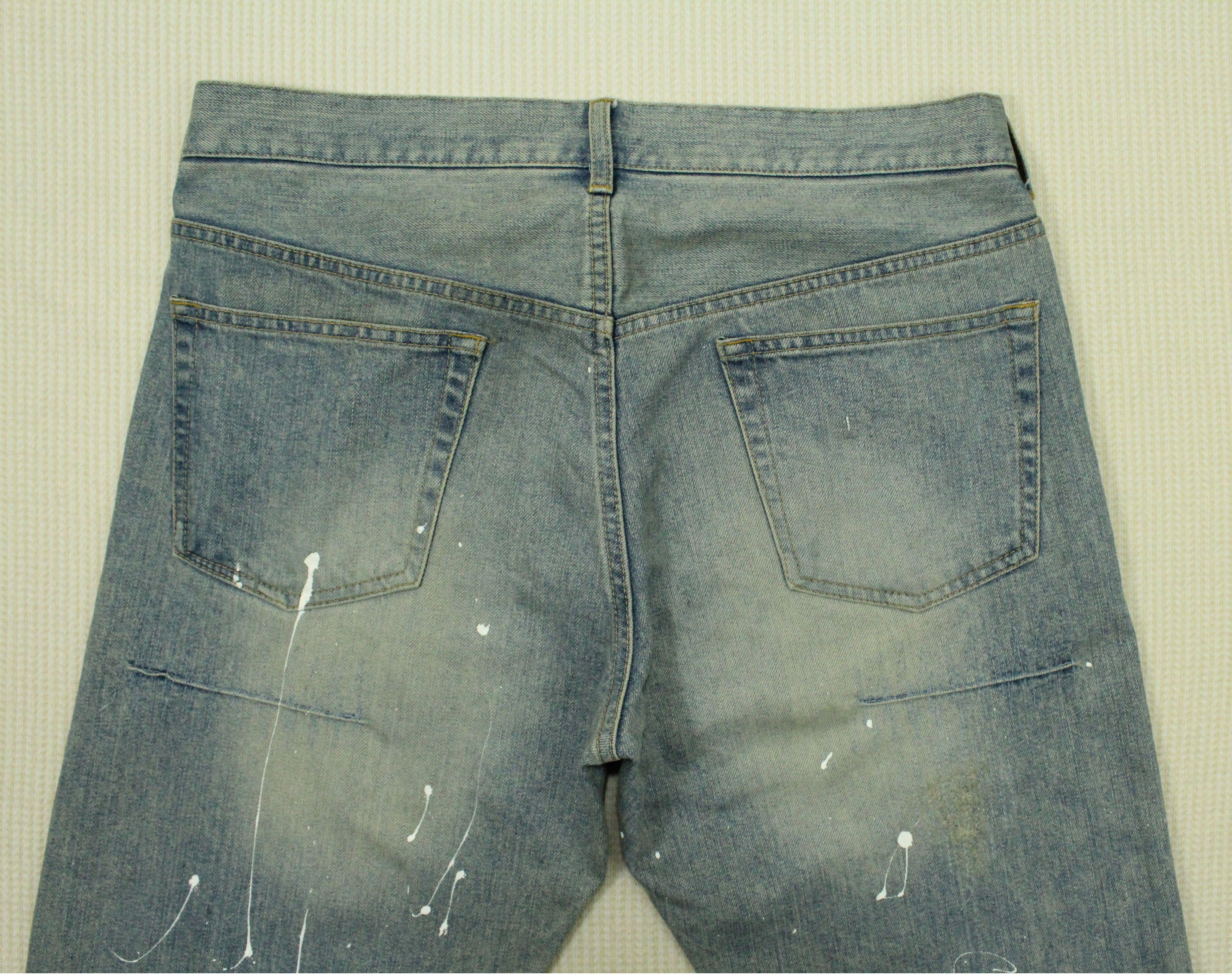 Japanese Brand × Takeo Kikuchi TAKEO KIKUCHI Denim Paint Splatter Distressed Style Washed Size US 34 / EU 50 - 9 Thumbnail