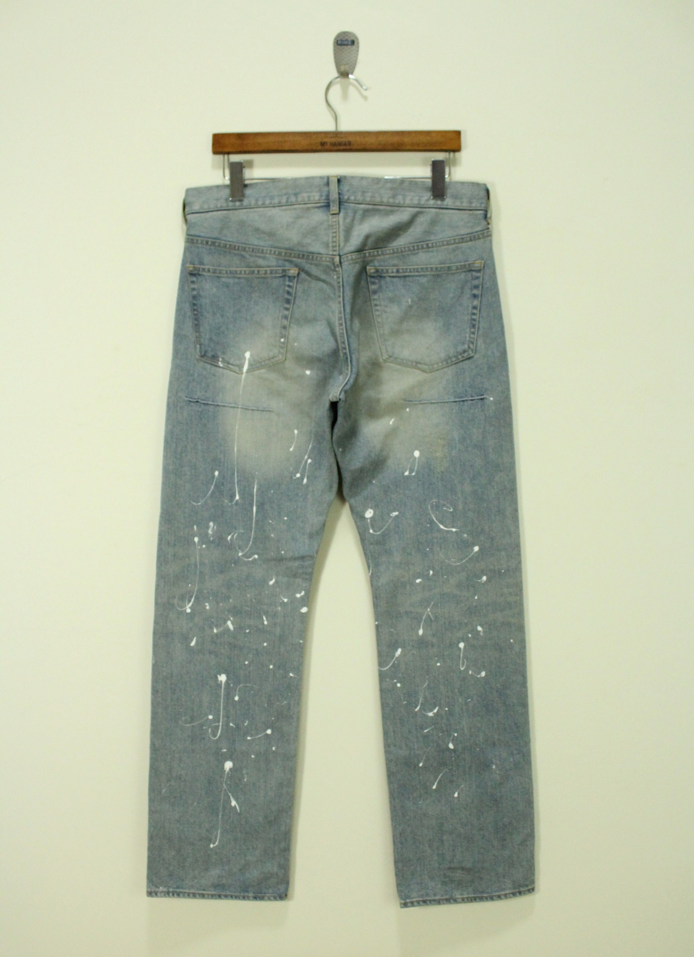 Japanese Brand × Takeo Kikuchi TAKEO KIKUCHI Denim Paint Splatter Distressed Style Washed Size US 34 / EU 50 - 2 Thumbnail