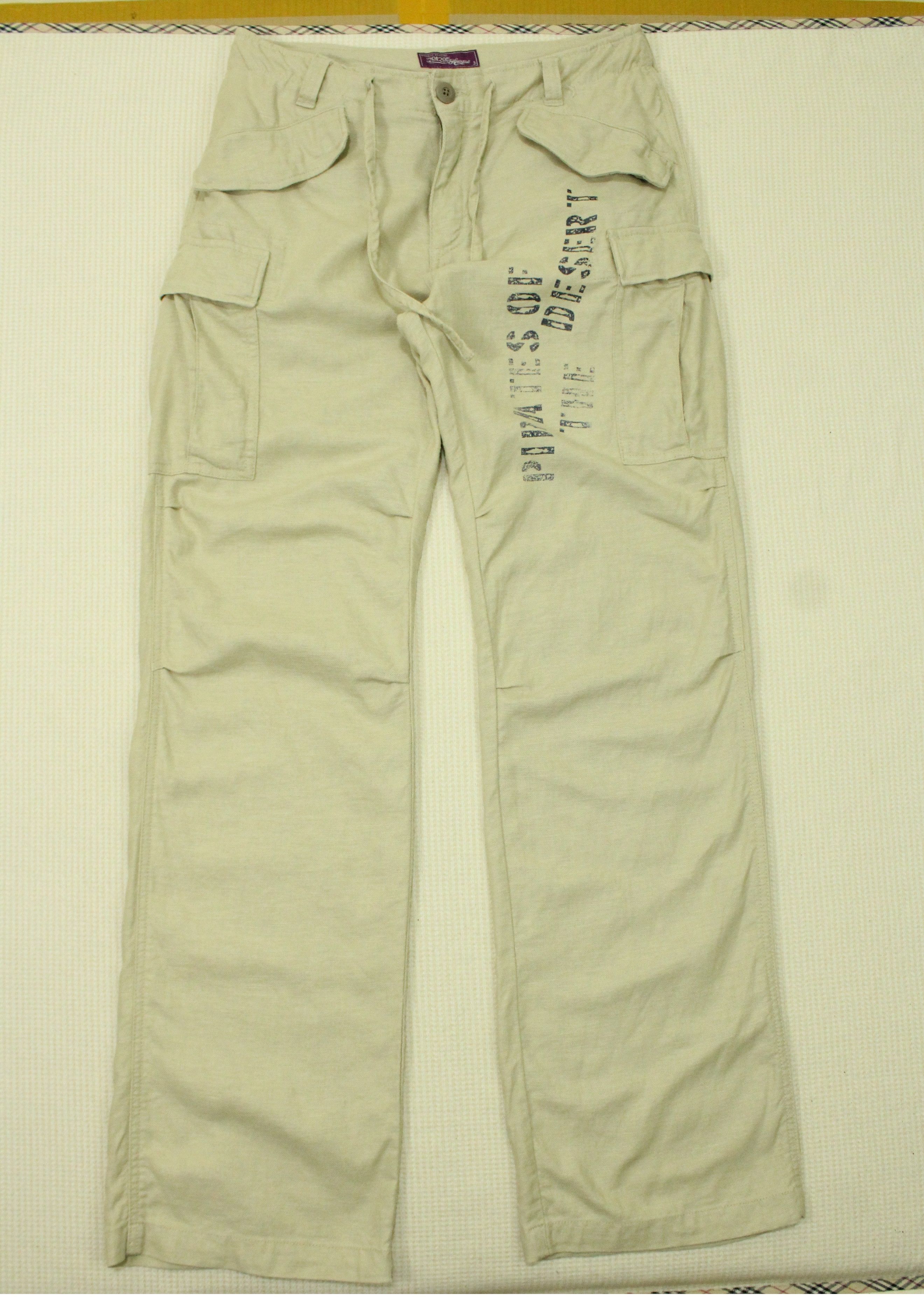 291295=Homme Skull Pirates 291295 HOMME Pants Cargo Cotton Linen Size US 30 / EU 46 - 2 Thumbnail