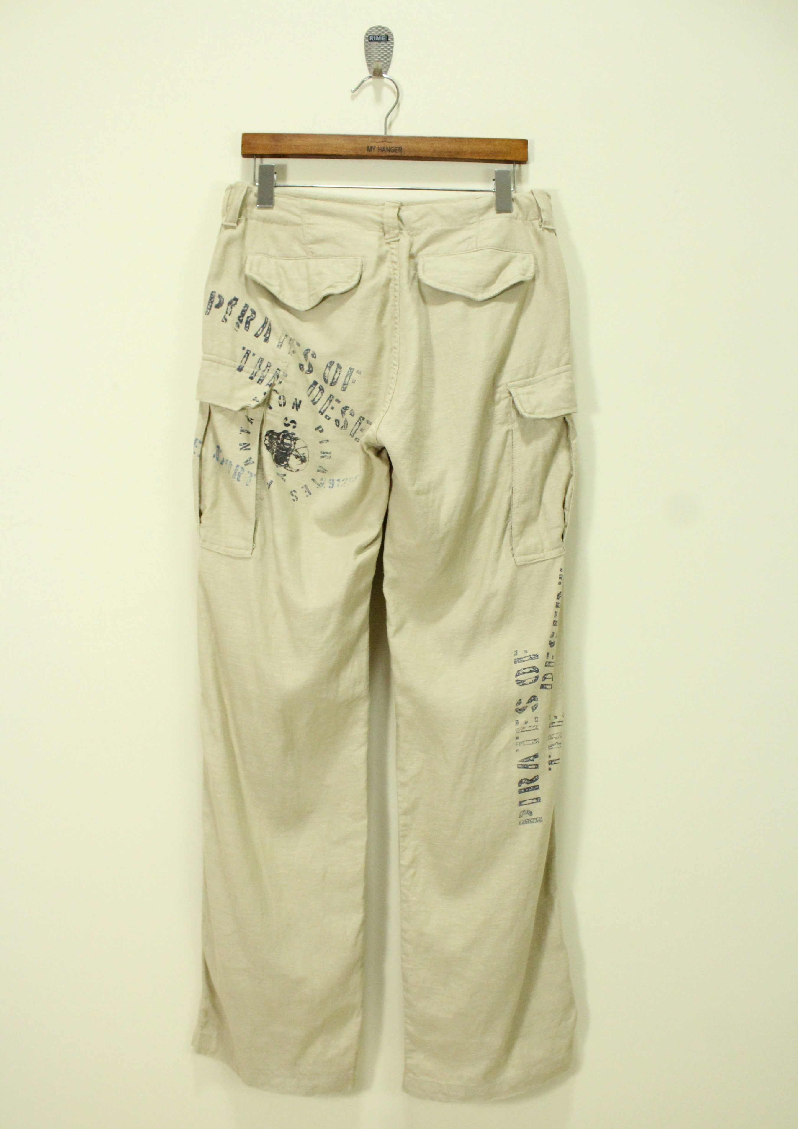 291295=Homme Skull Pirates 291295 HOMME Pants Cargo Cotton Linen Size US 30 / EU 46 - 9 Thumbnail