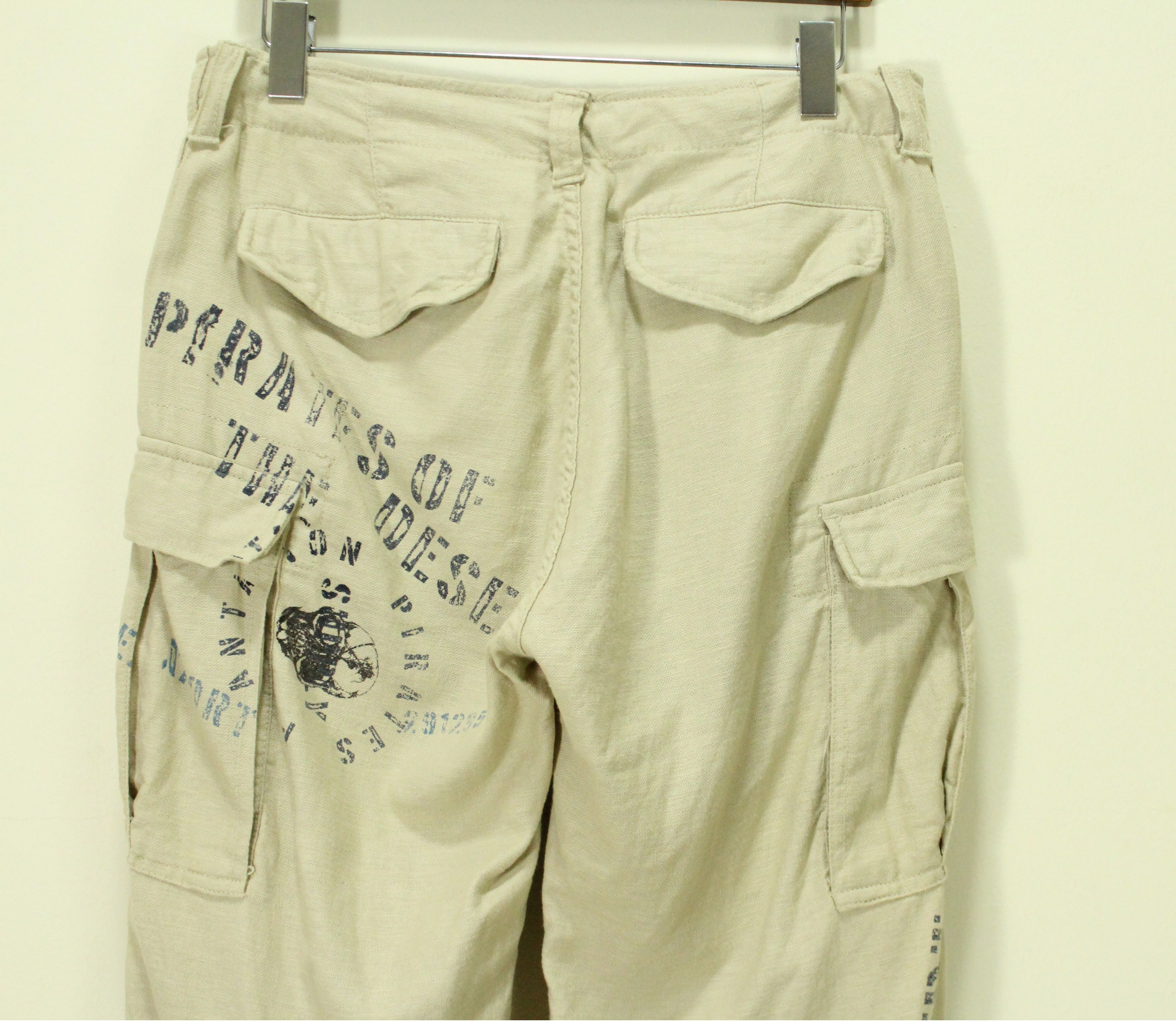 291295=Homme Skull Pirates 291295 HOMME Pants Cargo Cotton Linen Size US 30 / EU 46 - 12 Thumbnail