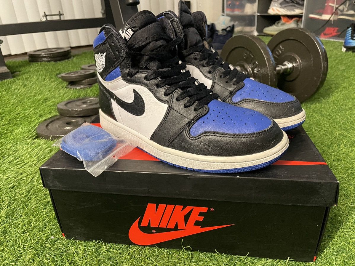 image of Nike Air Jordan 1 Retro High OG 'royal Toe' Sneakers in Blue, Men's (Size 9)