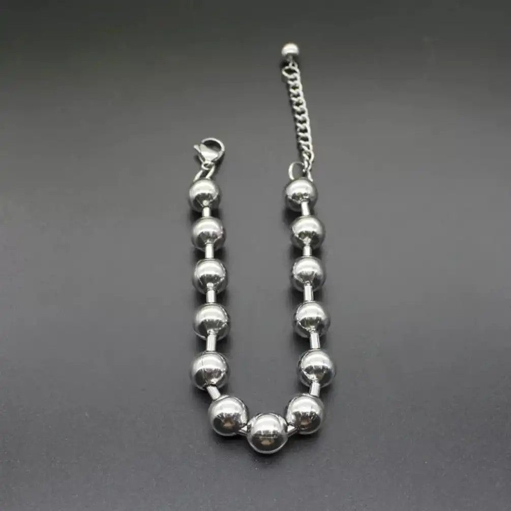 Jewelry Silver Color Ball Bracelet Size ONE SIZE - 4 Thumbnail