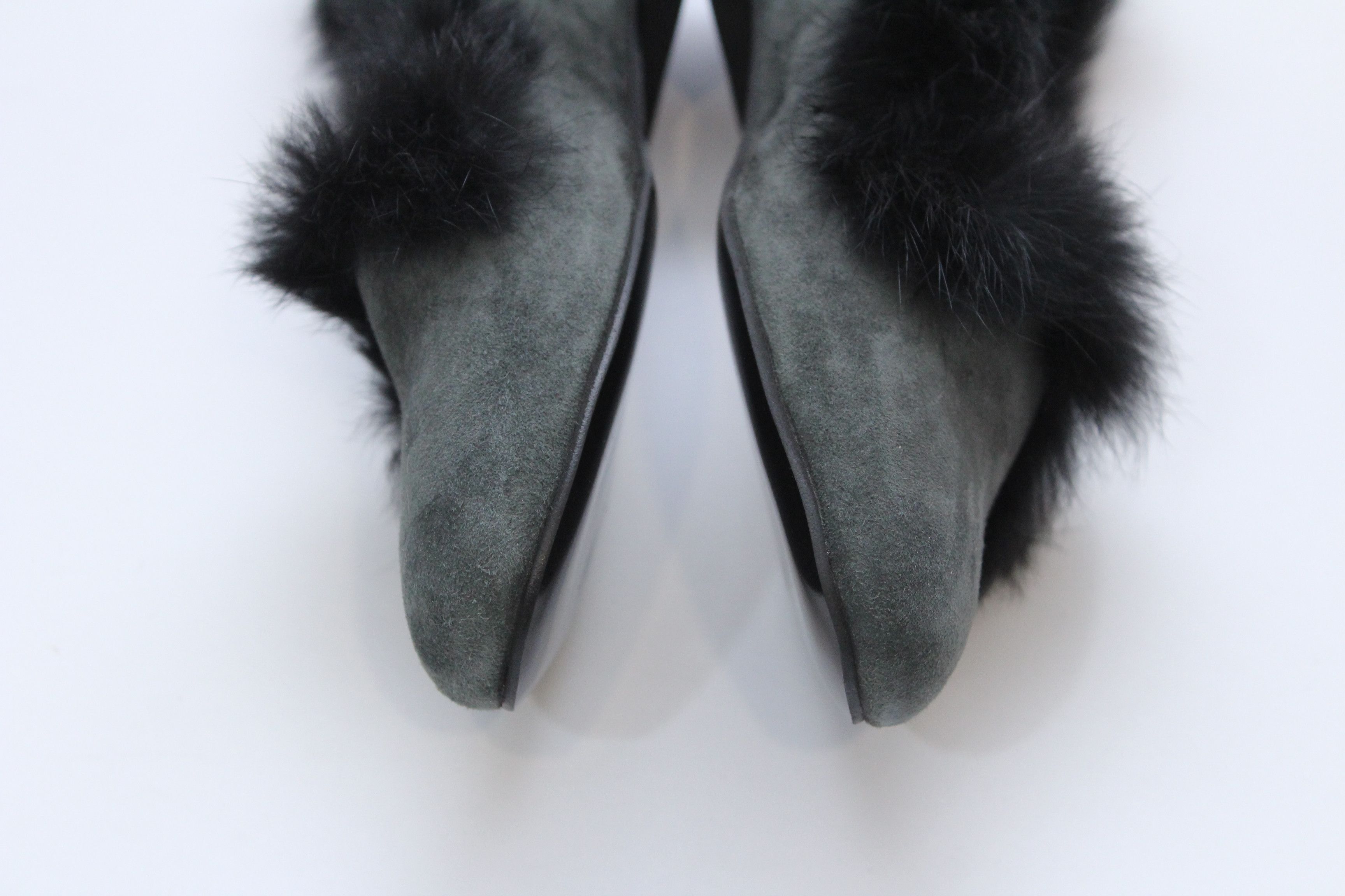 Other Chatelles Paris Slippers Leather Suede Real Fur Hype Size US 6 / IT 36 - 7 Thumbnail