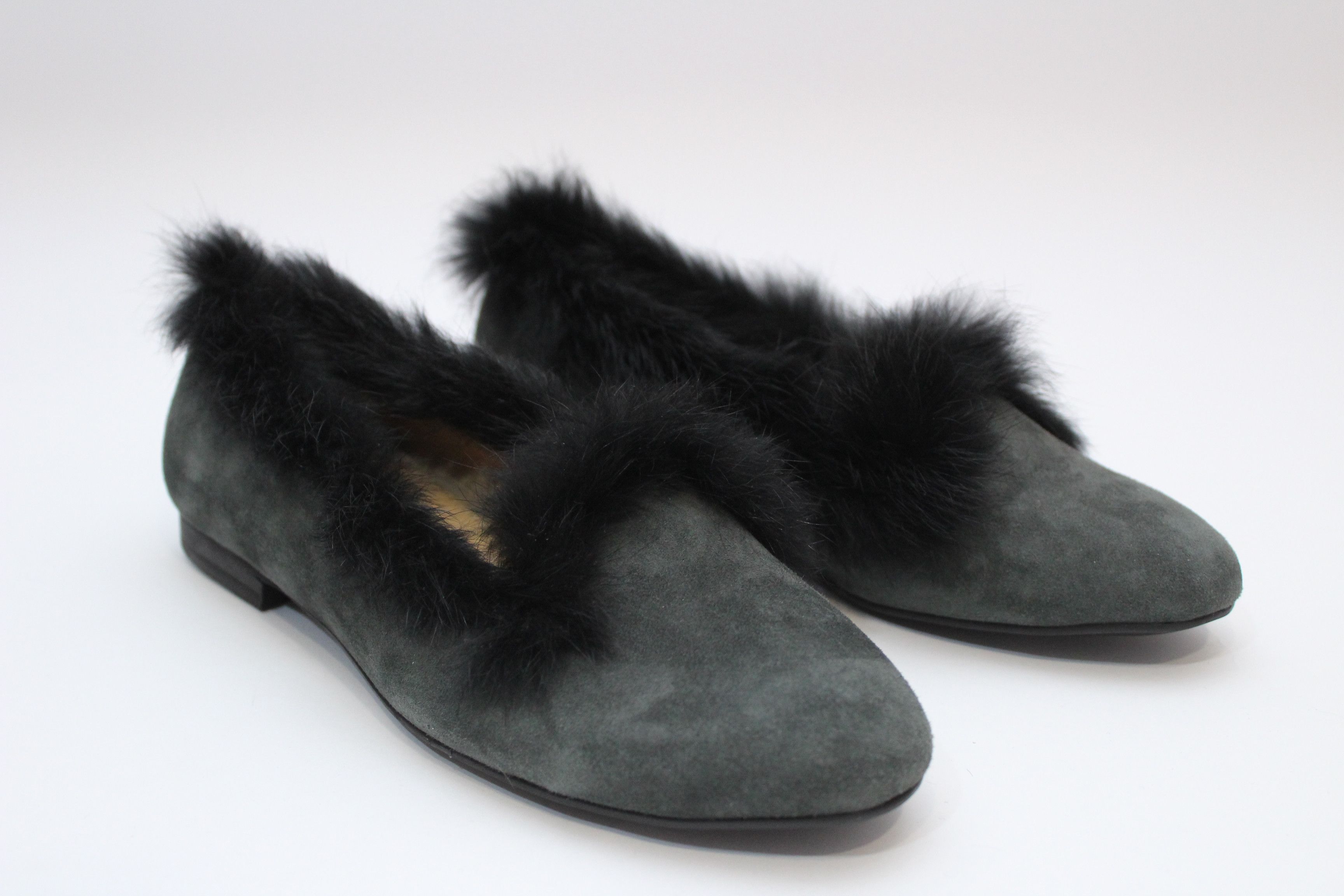 Other Chatelles Paris Slippers Leather Suede Real Fur Hype Size US 6 / IT 36 - 1 Thumbnail