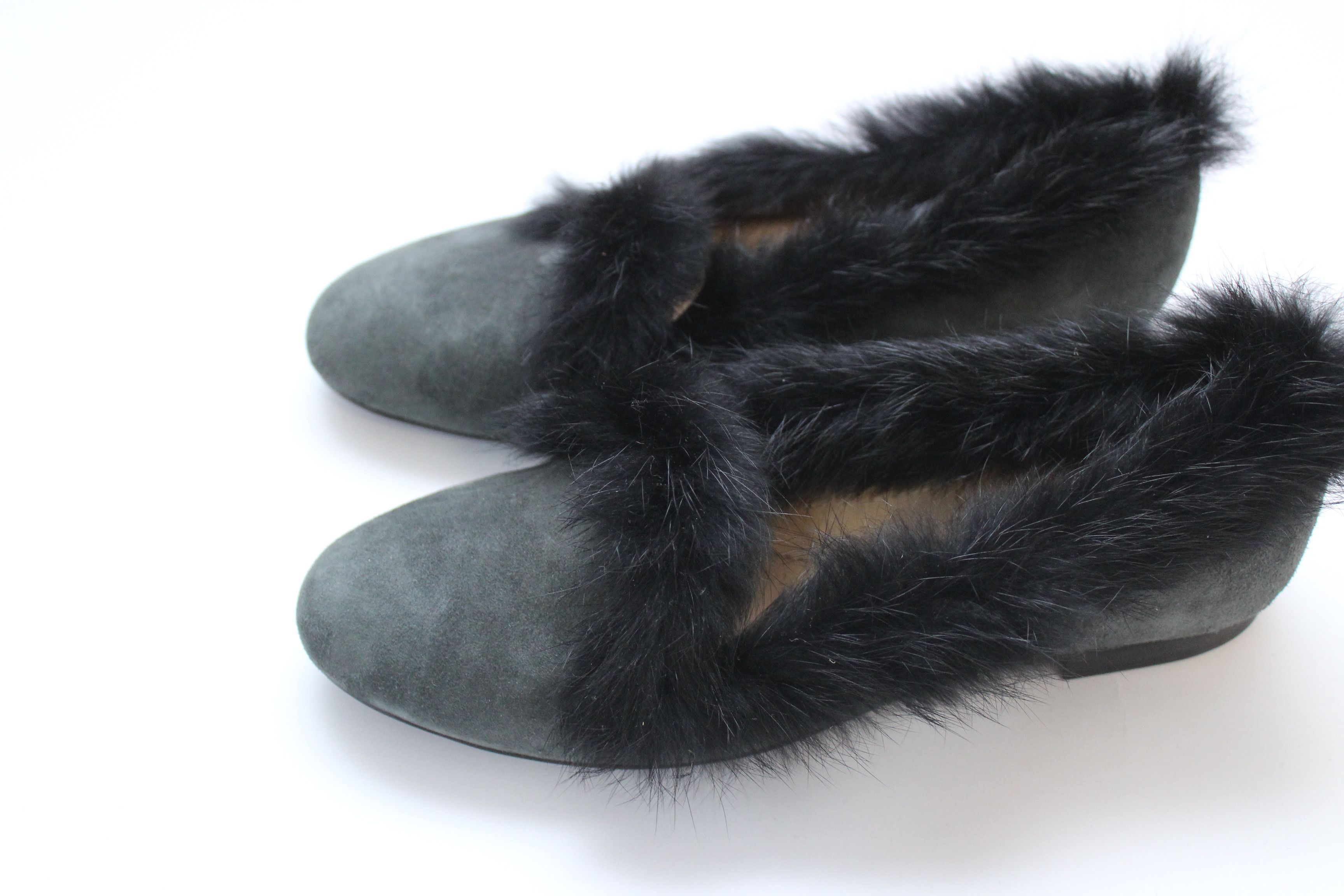 Other Chatelles Paris Slippers Leather Suede Real Fur Hype Size US 6 / IT 36 - 6 Thumbnail