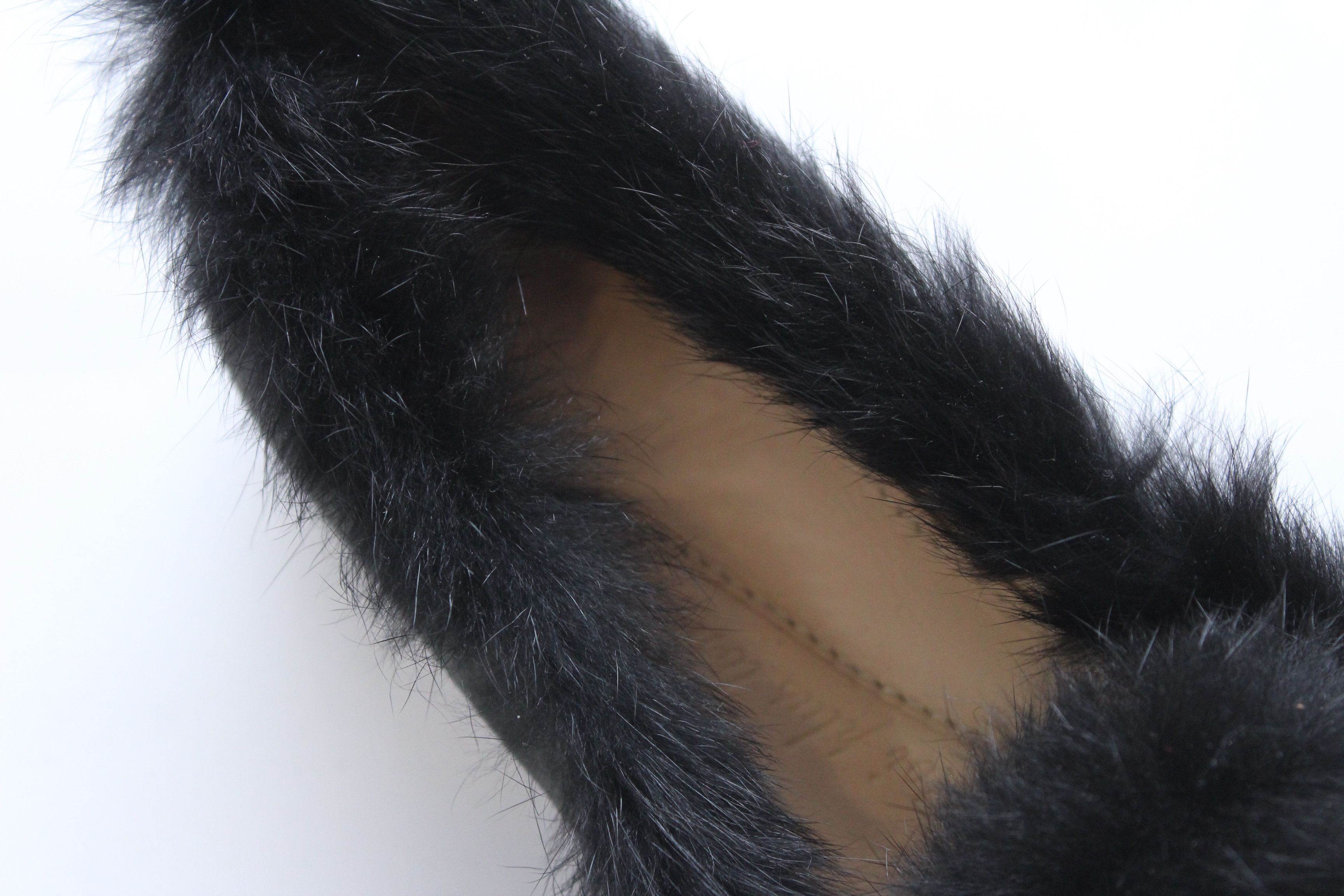 Other Chatelles Paris Slippers Leather Suede Real Fur Hype Size US 6 / IT 36 - 12 Thumbnail