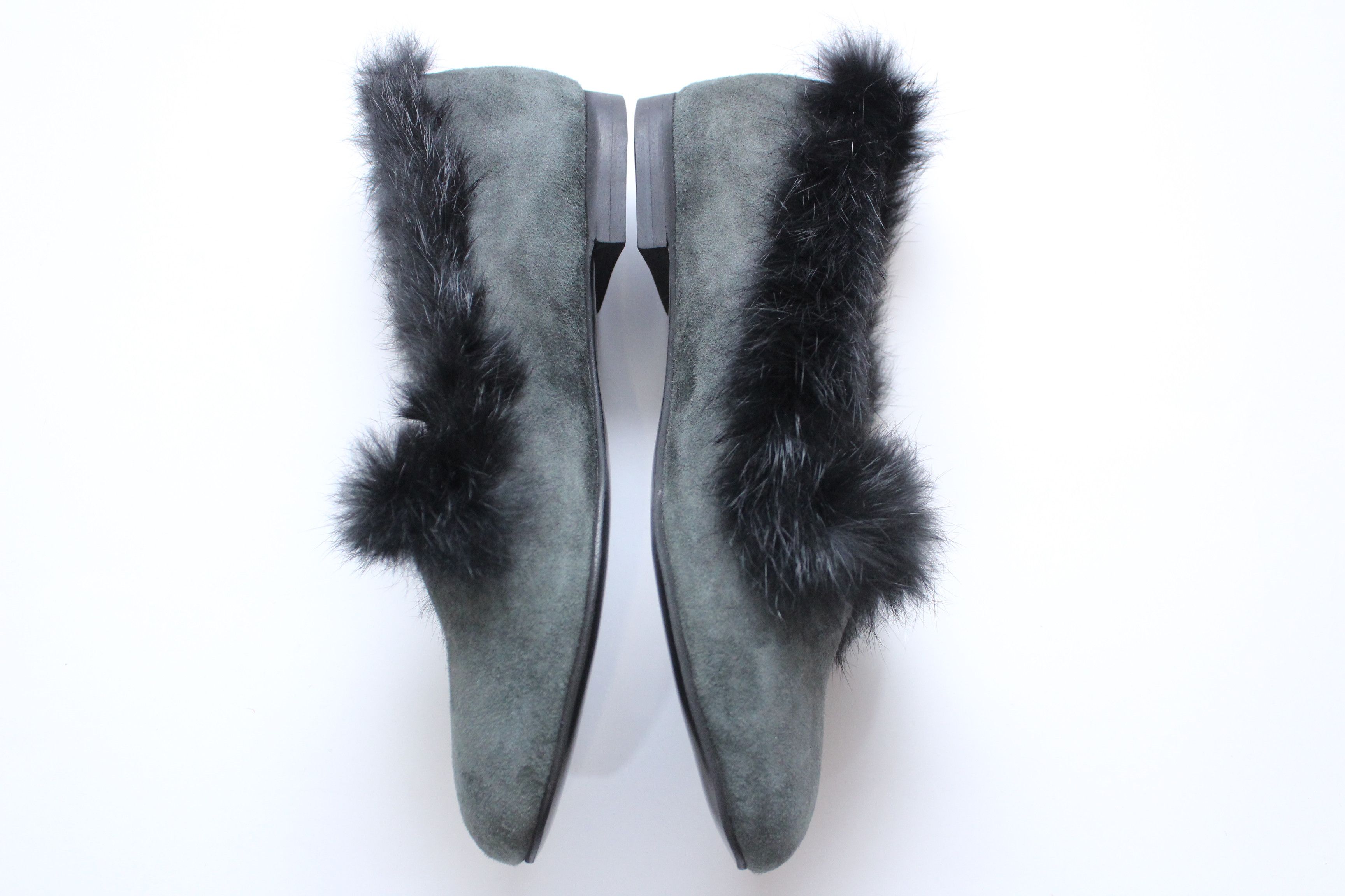 Chatelles Paris Slippers Leather Suede Real Fur Hype