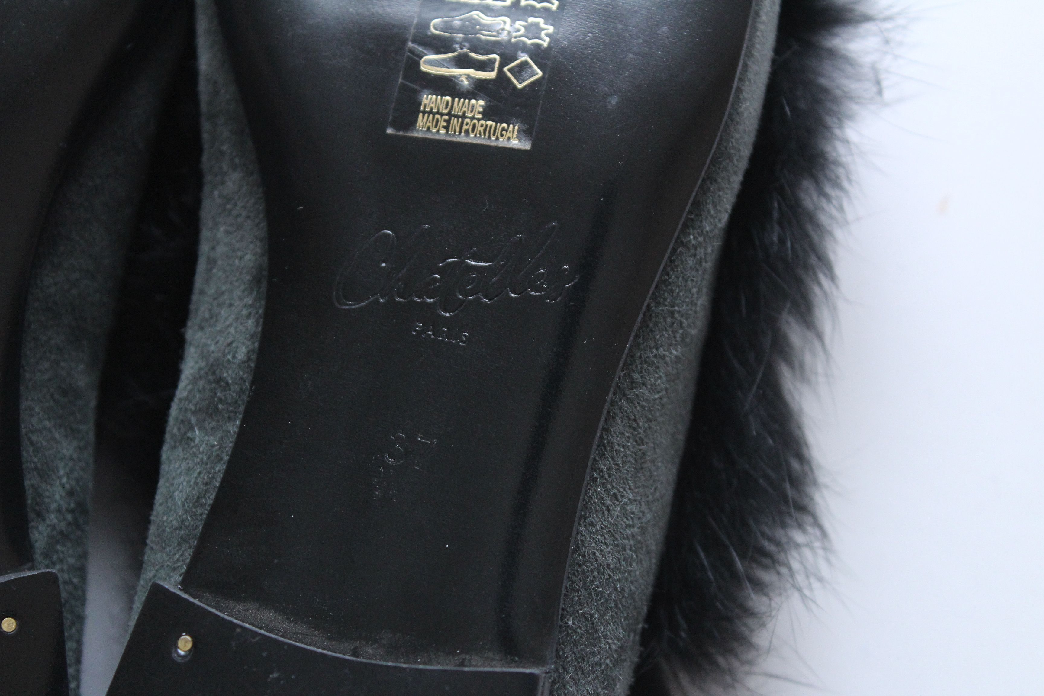 Other Chatelles Paris Slippers Leather Suede Real Fur Hype Size US 6 / IT 36 - 11 Thumbnail