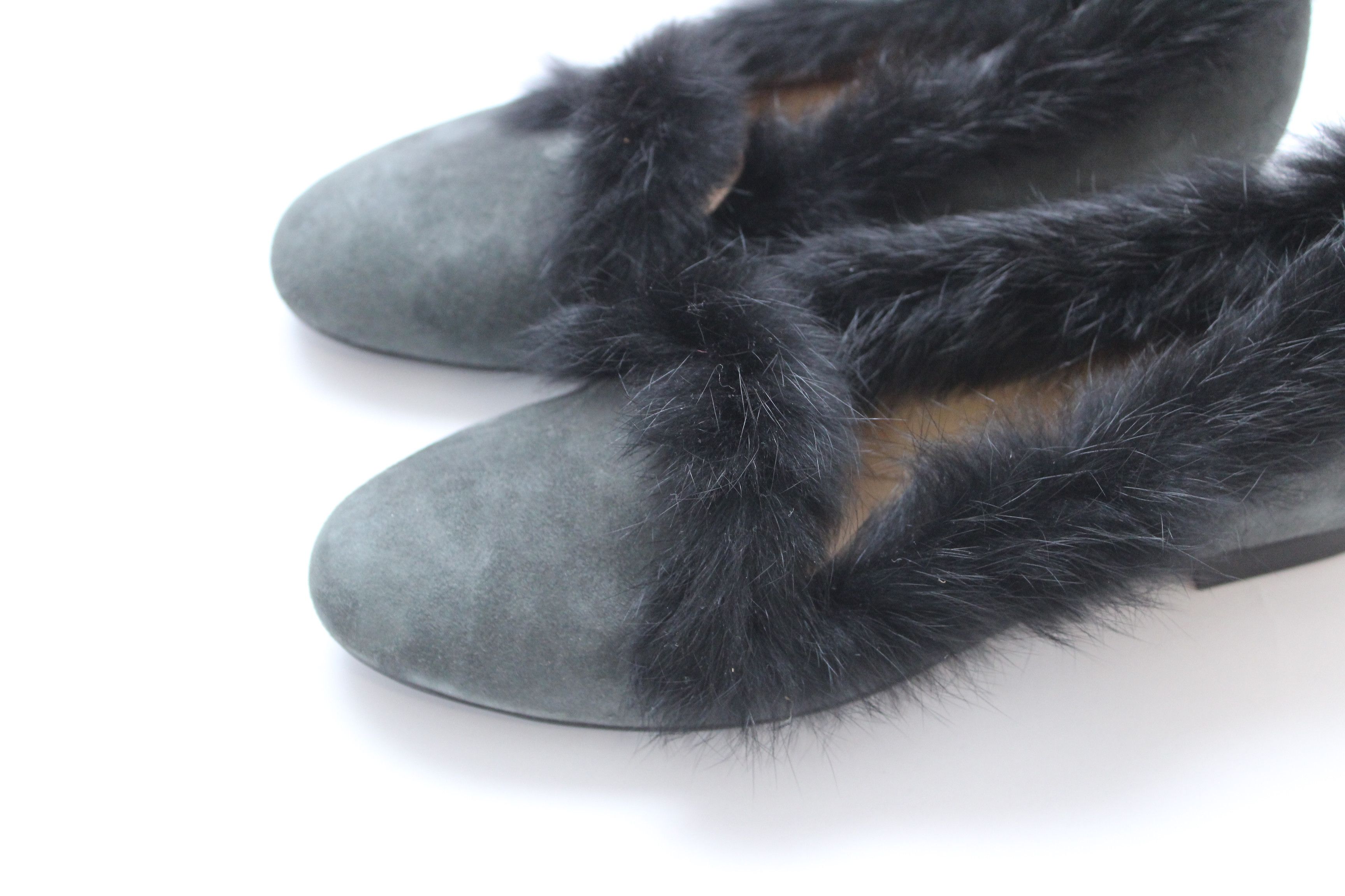 Other Chatelles Paris Slippers Leather Suede Real Fur Hype Size US 6 / IT 36 - 5 Thumbnail