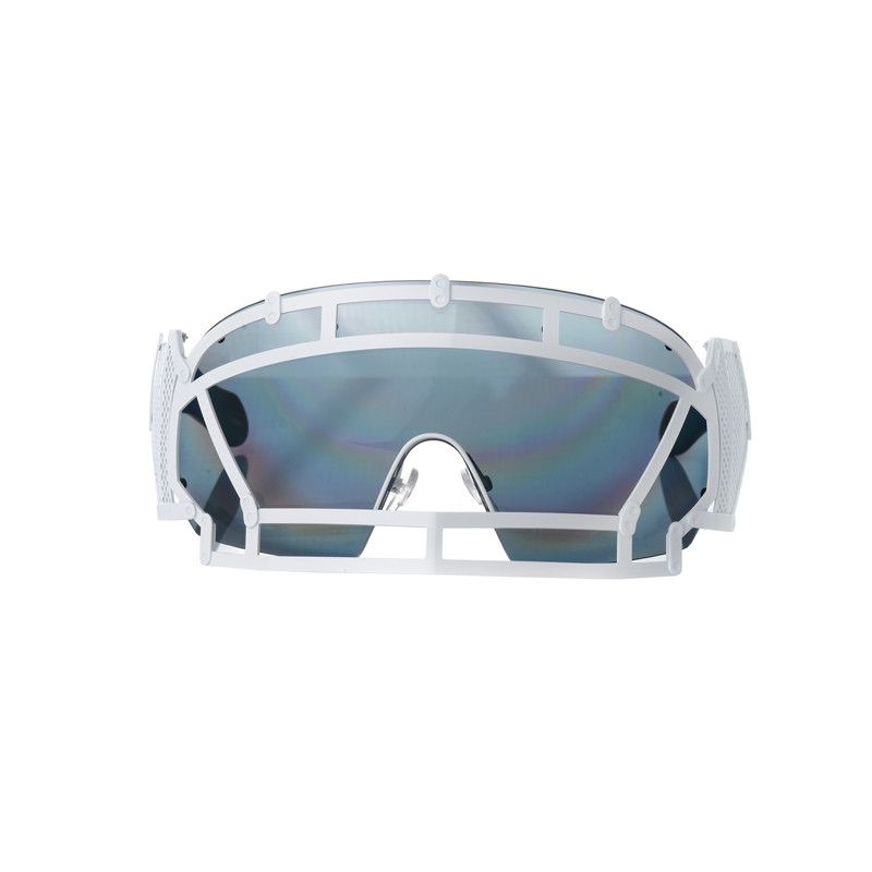 image of Archival Clothing x Ktz White Metal Football Helmet Shaped Sunglasses, Men's