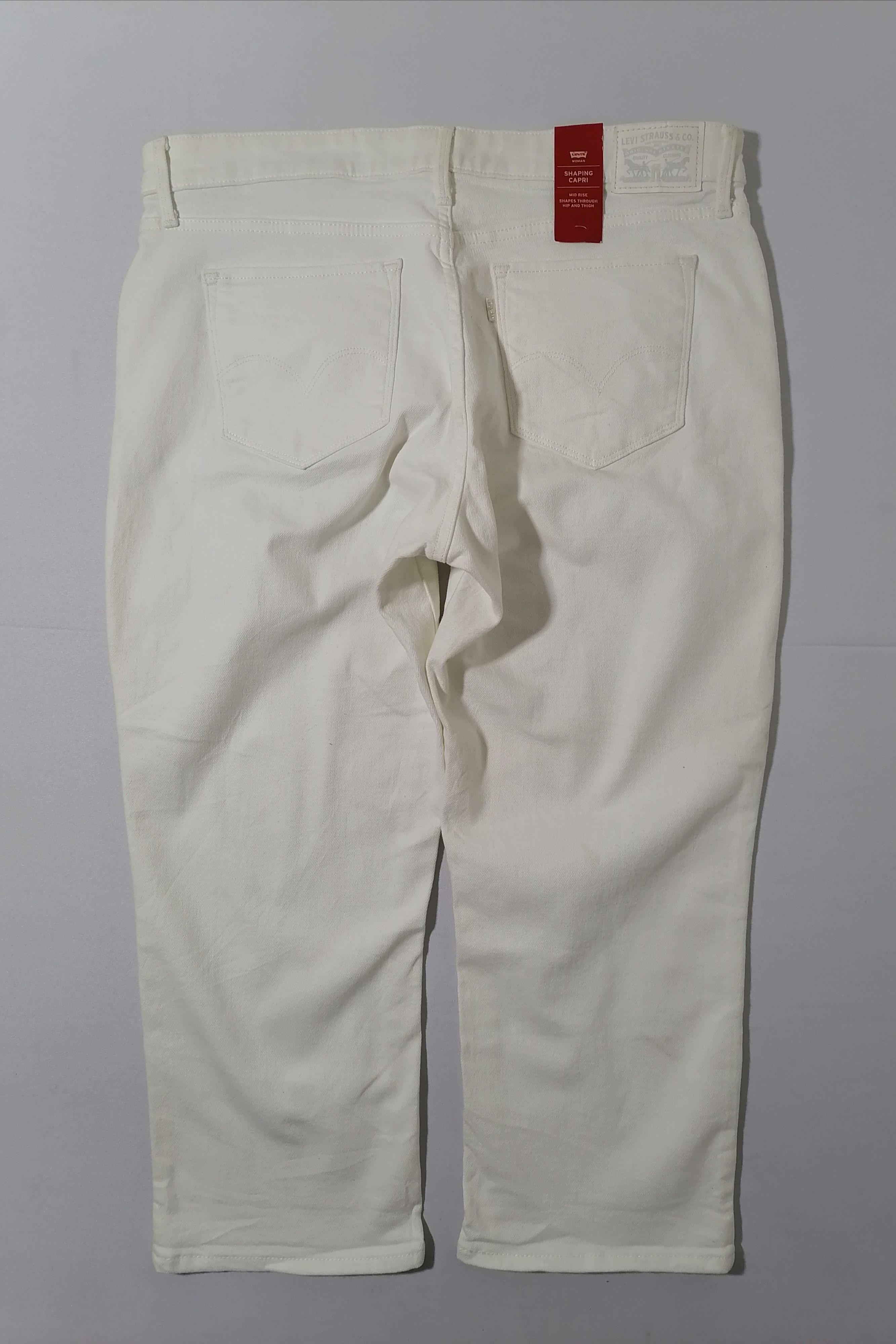 Levi's Levi's Strauss Woman White Denim Jeans Size 38" / US 16 / IT 52 - 2 Thumbnail