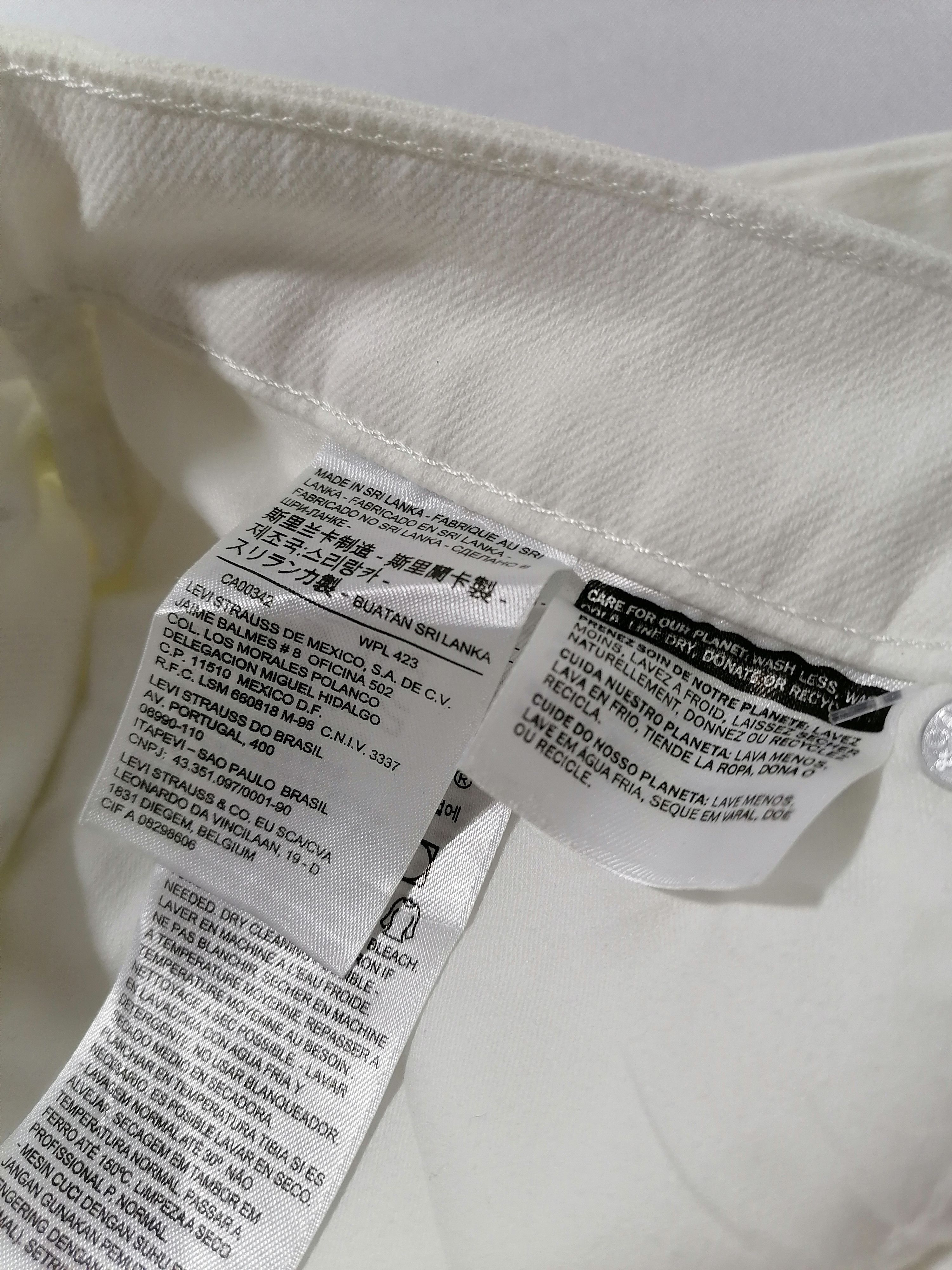 Levi's Levi's Strauss Woman White Denim Jeans Size 38" / US 16 / IT 52 - 9 Thumbnail