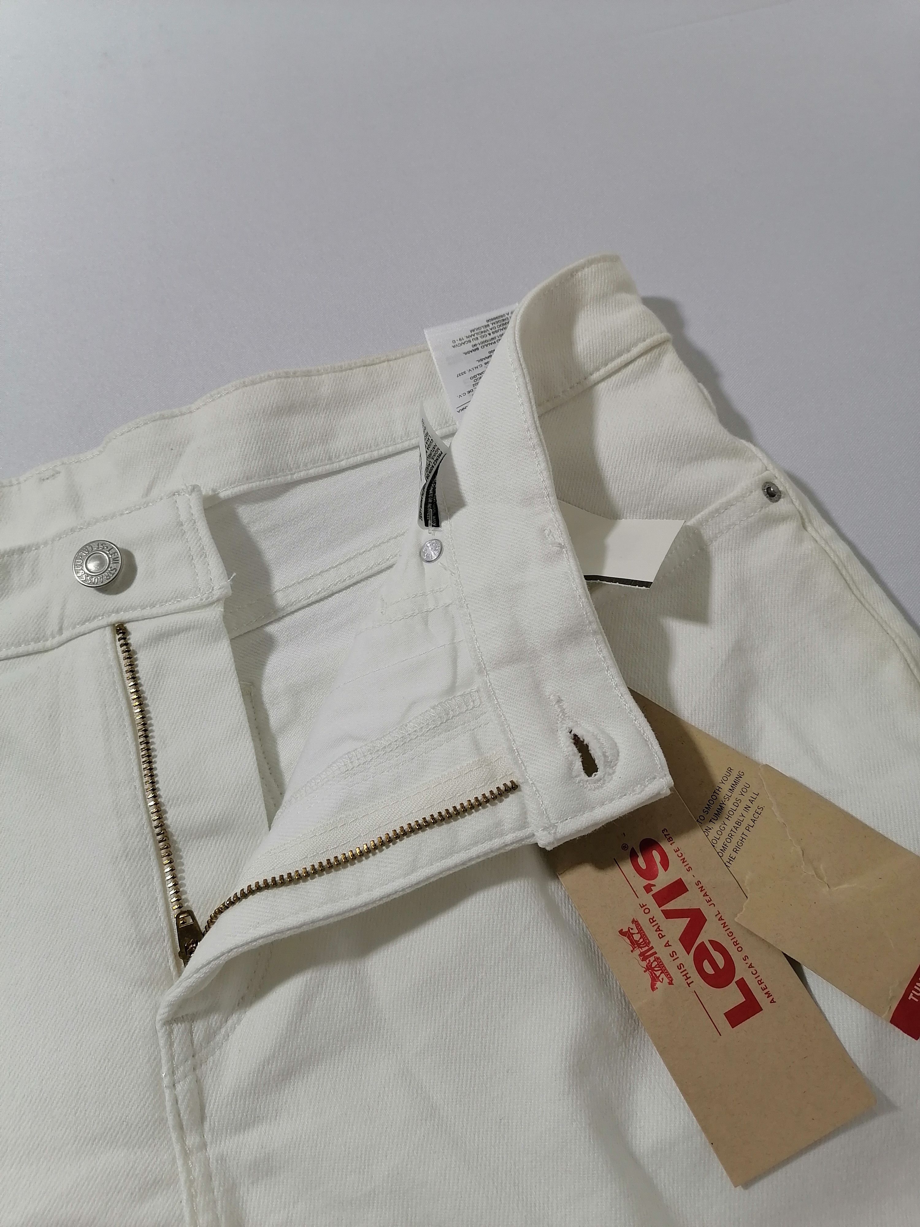 Levi's Levi's Strauss Woman White Denim Jeans Size 38" / US 16 / IT 52 - 4 Thumbnail