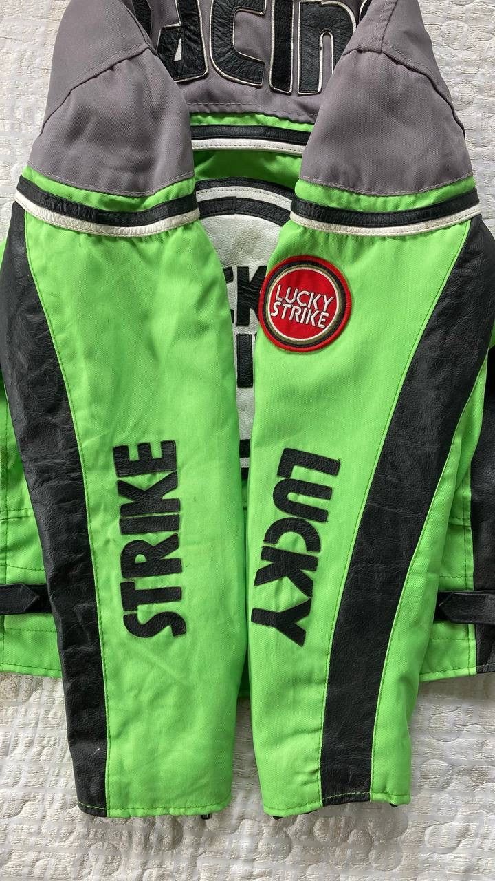 Other Vintage LUCKY STRIKE Men’s Racing Jacket By Real Leather Size US L / EU 52-54 / 3 - 7 Thumbnail