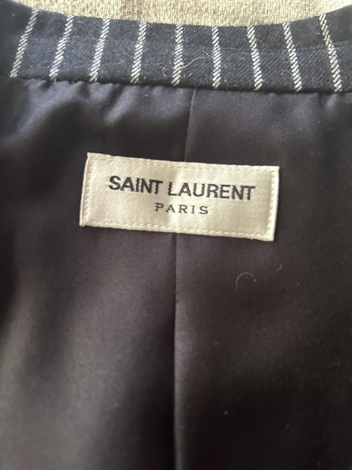 Hedi Slimane × Saint Laurent Paris Striped Blazer 2014 SLP Size 50R - 3 Thumbnail
