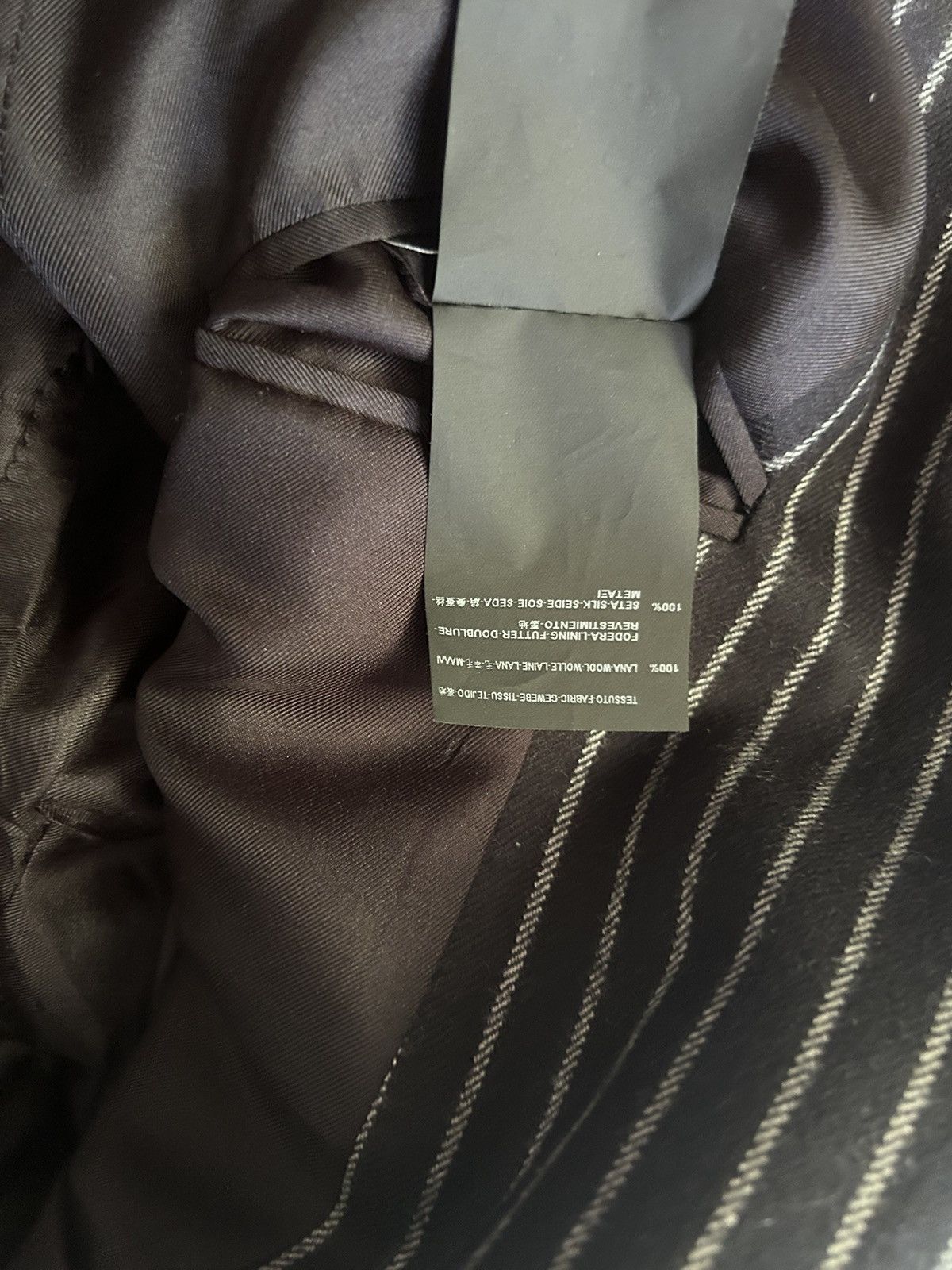Hedi Slimane × Saint Laurent Paris Striped Blazer 2014 SLP Size 50R - 5 Thumbnail