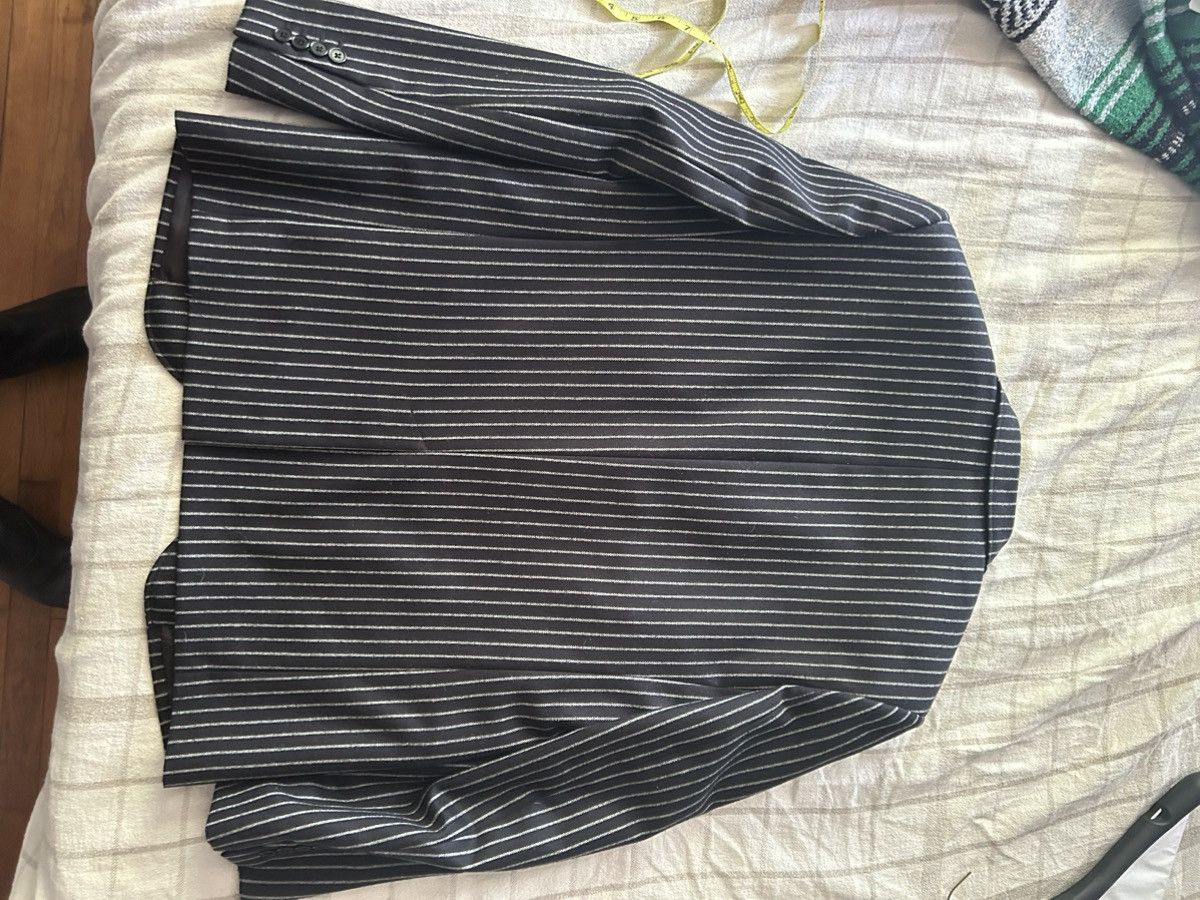 Hedi Slimane × Saint Laurent Paris Striped Blazer 2014 SLP Size 50R - 2 Thumbnail