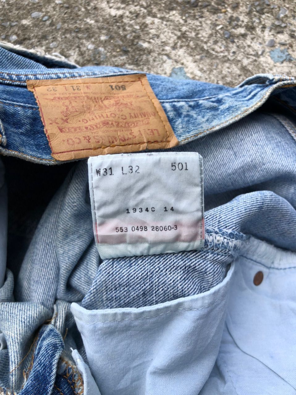 Levi's × Levi's Vintage Clothing Levi's Strauss 501 Fly Button Distressed Denim Jeans Size US 30 / EU 46 - 7 Thumbnail