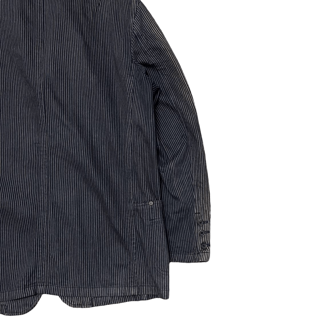 Japanese Brand Vintage Baffy Hickory Stripes Chore Jacket Size US L / EU 52-54 / 3 - 11 Thumbnail