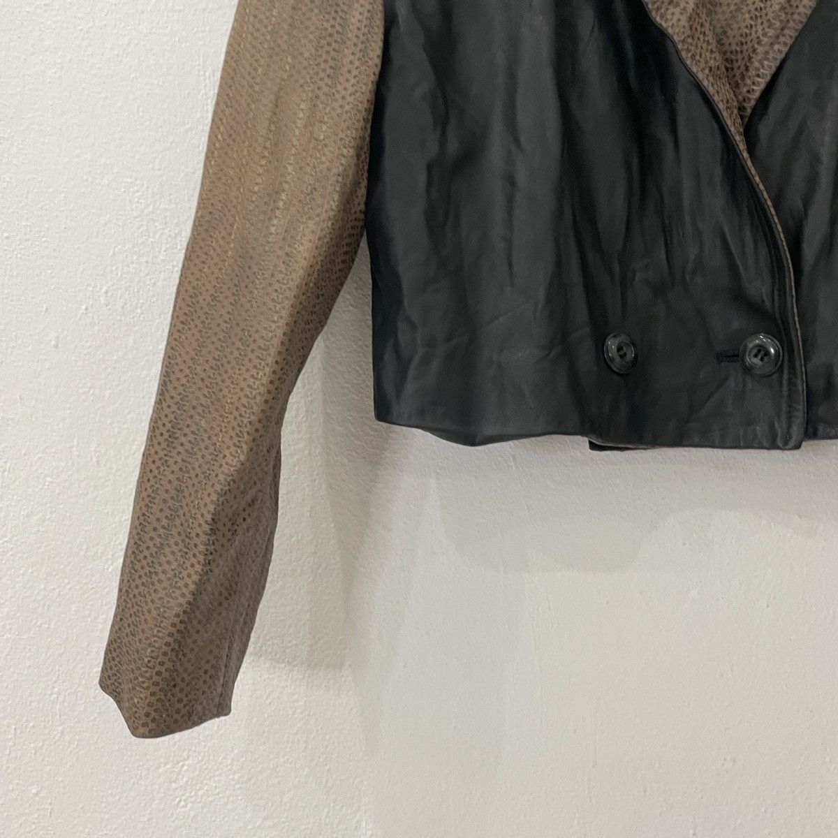 Japanese Brand Vintage Christian Aujard Leather Coat Jacket Size L / US 10 / IT 46 - 3 Thumbnail