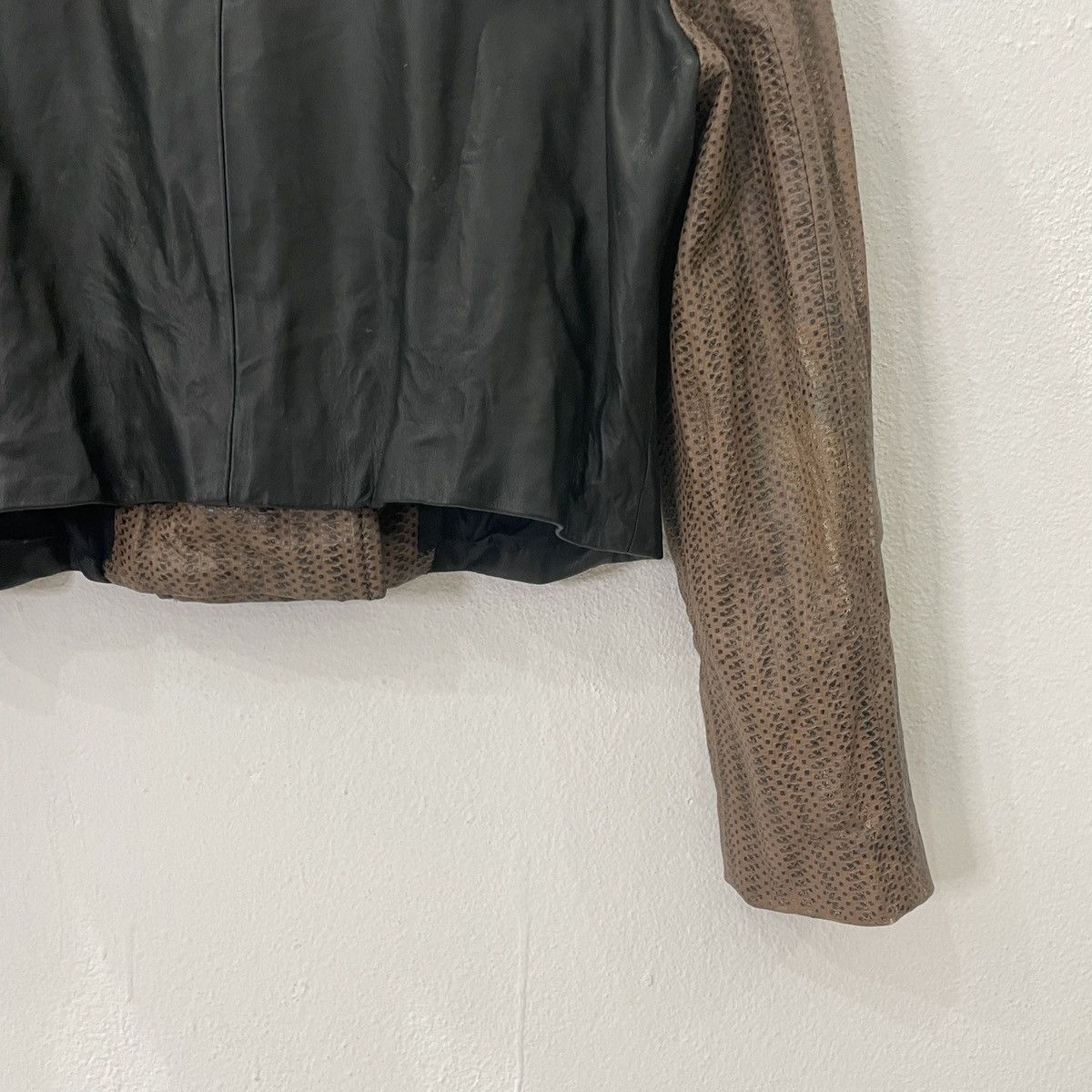 Japanese Brand Vintage Christian Aujard Leather Coat Jacket Size L / US 10 / IT 46 - 8 Thumbnail