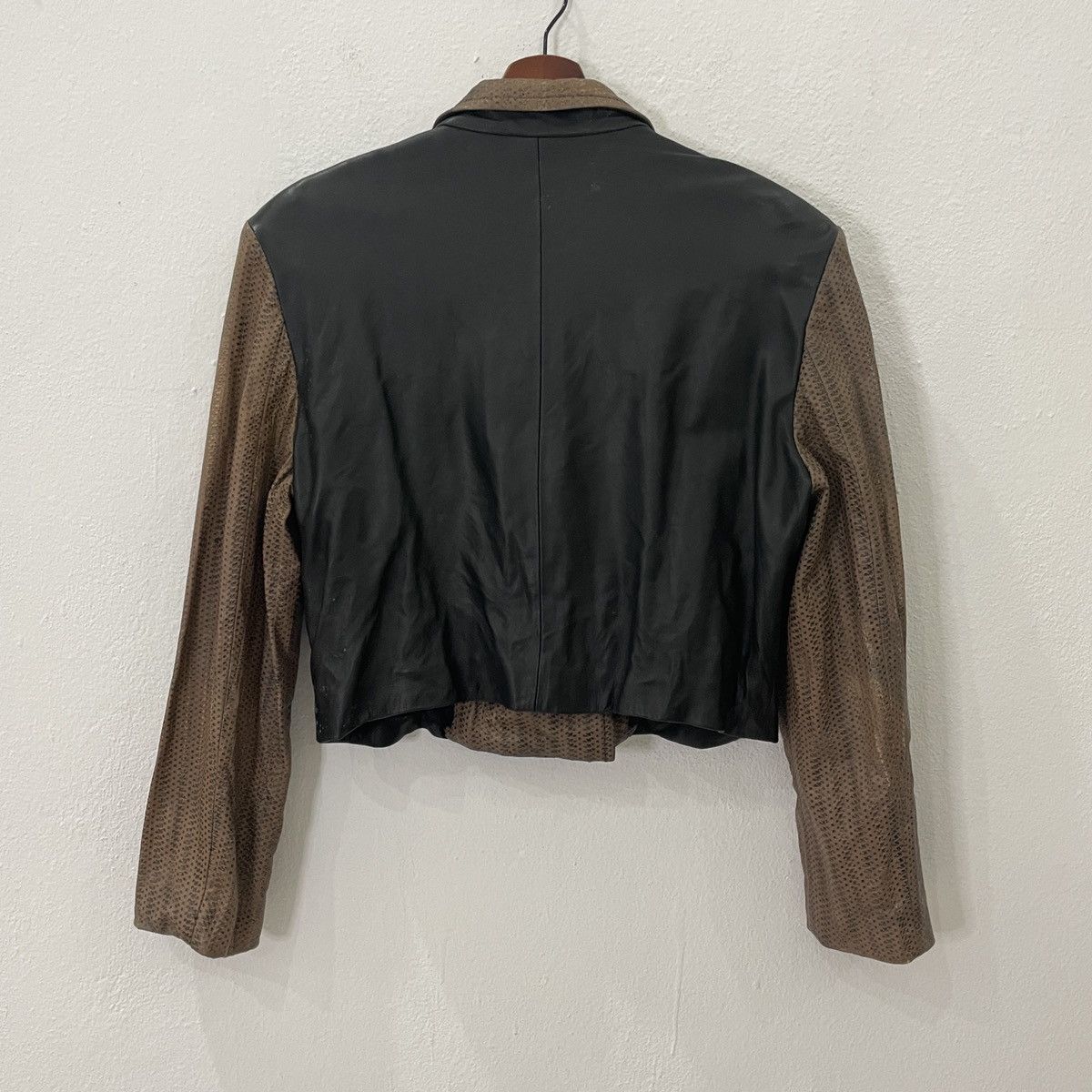 Japanese Brand Vintage Christian Aujard Leather Coat Jacket Size L / US 10 / IT 46 - 7 Thumbnail