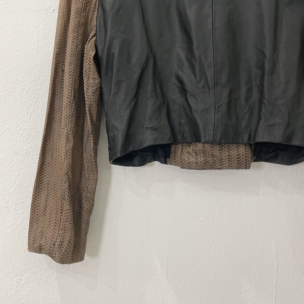 Japanese Brand Vintage Christian Aujard Leather Coat Jacket Size L / US 10 / IT 46 - 9 Thumbnail