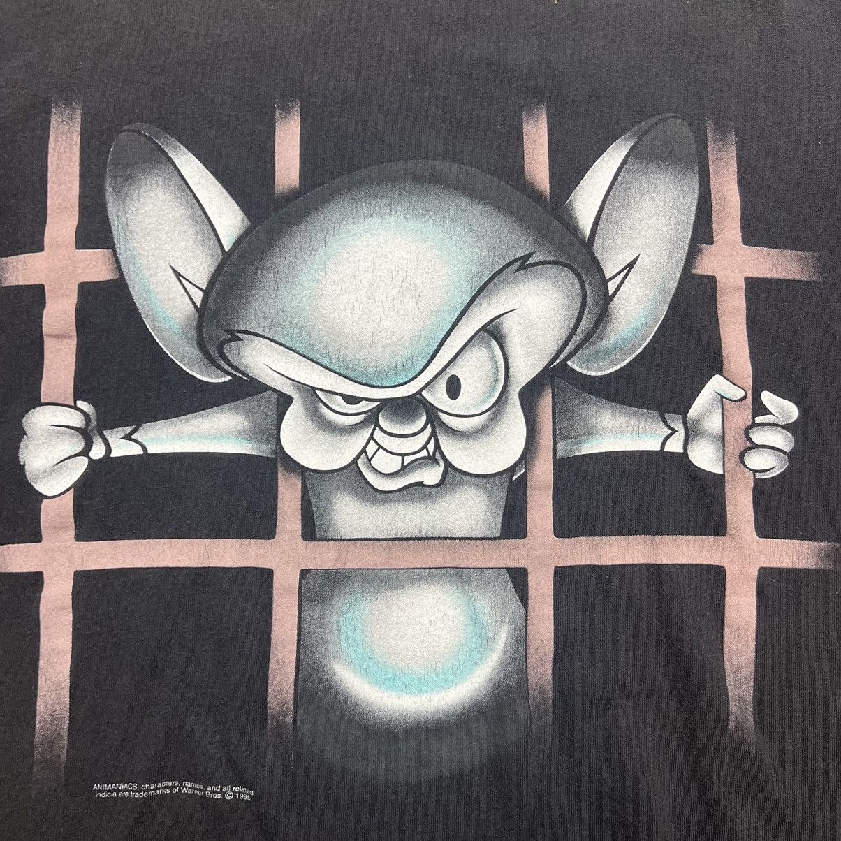 image of Cartoon Network x Vintage 1995 Pinky And The Brain Promo T-Shirt in Black, Men's (Size XL)