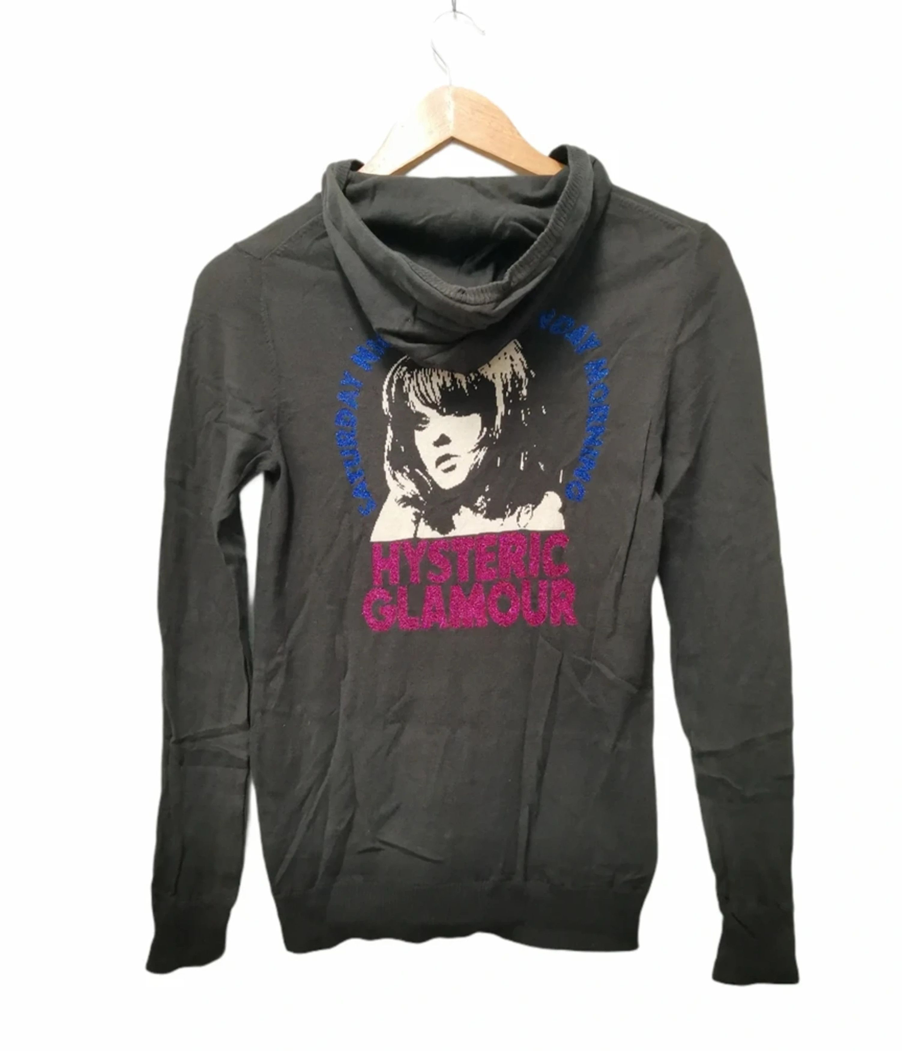 image of Vintage Hysteric Glamour Sexy Girl Hoodie Porn Designer in Black, Men's (Size XS)