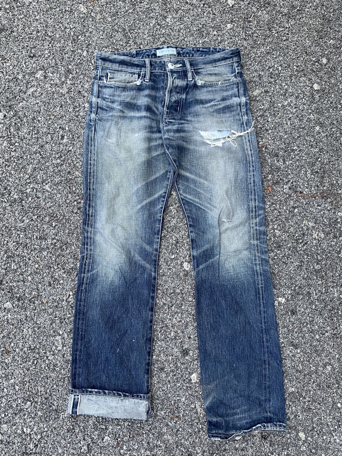 Japanese Brand × Vanquish Vanquish Selvage Denime Distressed designations Size US 32 / EU 48 - 1 Thumbnail