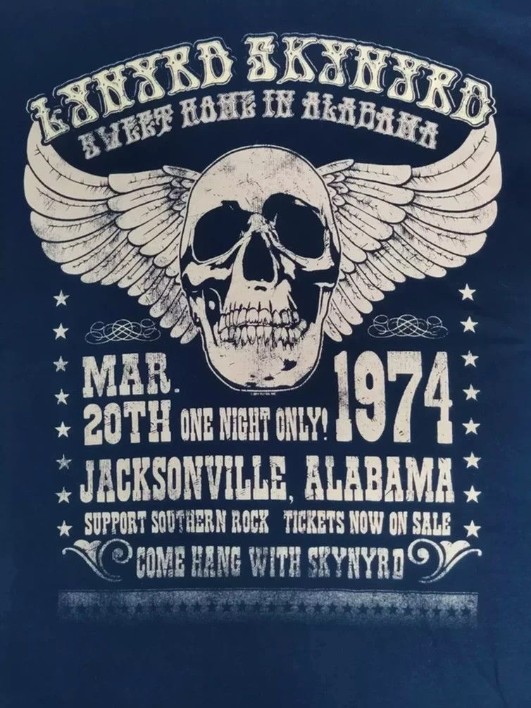 Lynyrd Skynyrd American Rock Band Tee Blues Hard