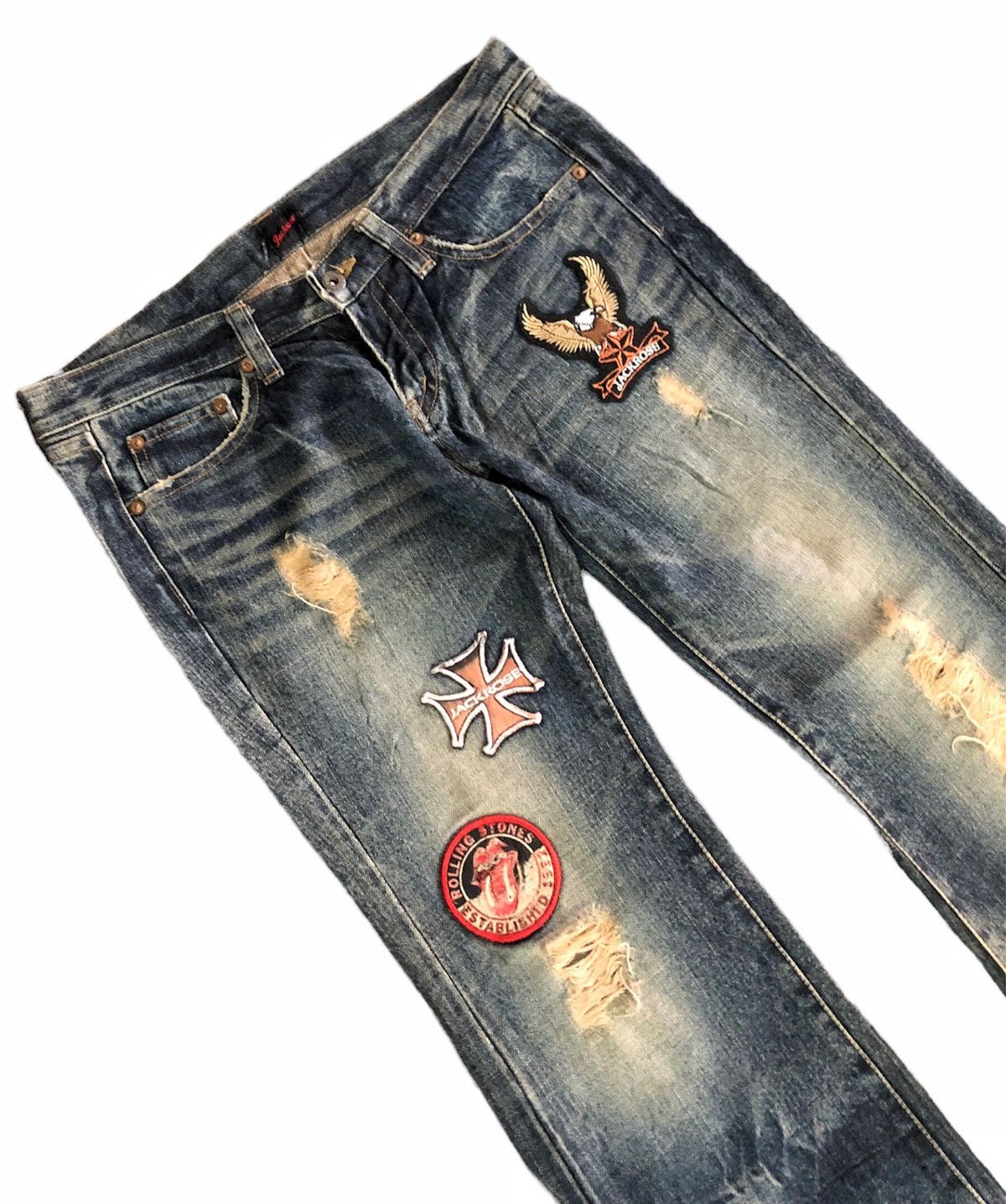 If Six Was Nine 00’s Jack Rose x Rolling Stones mud max flared jeans Size US 32 / EU 48 - 2 Thumbnail