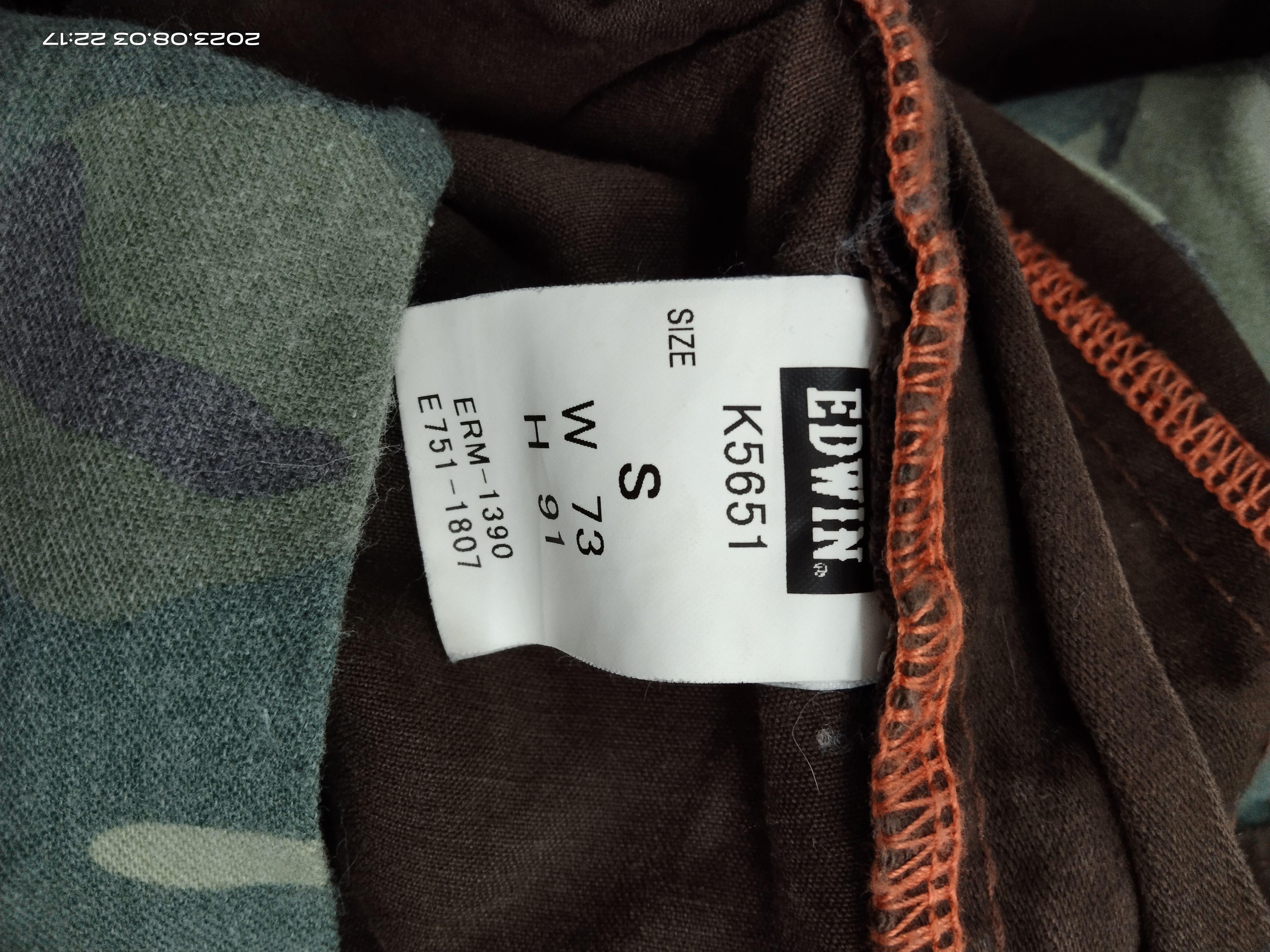 Edwin FLARE TWIST TACTICAL 505 KHAKI PANTS Size US 29 - 7 Thumbnail