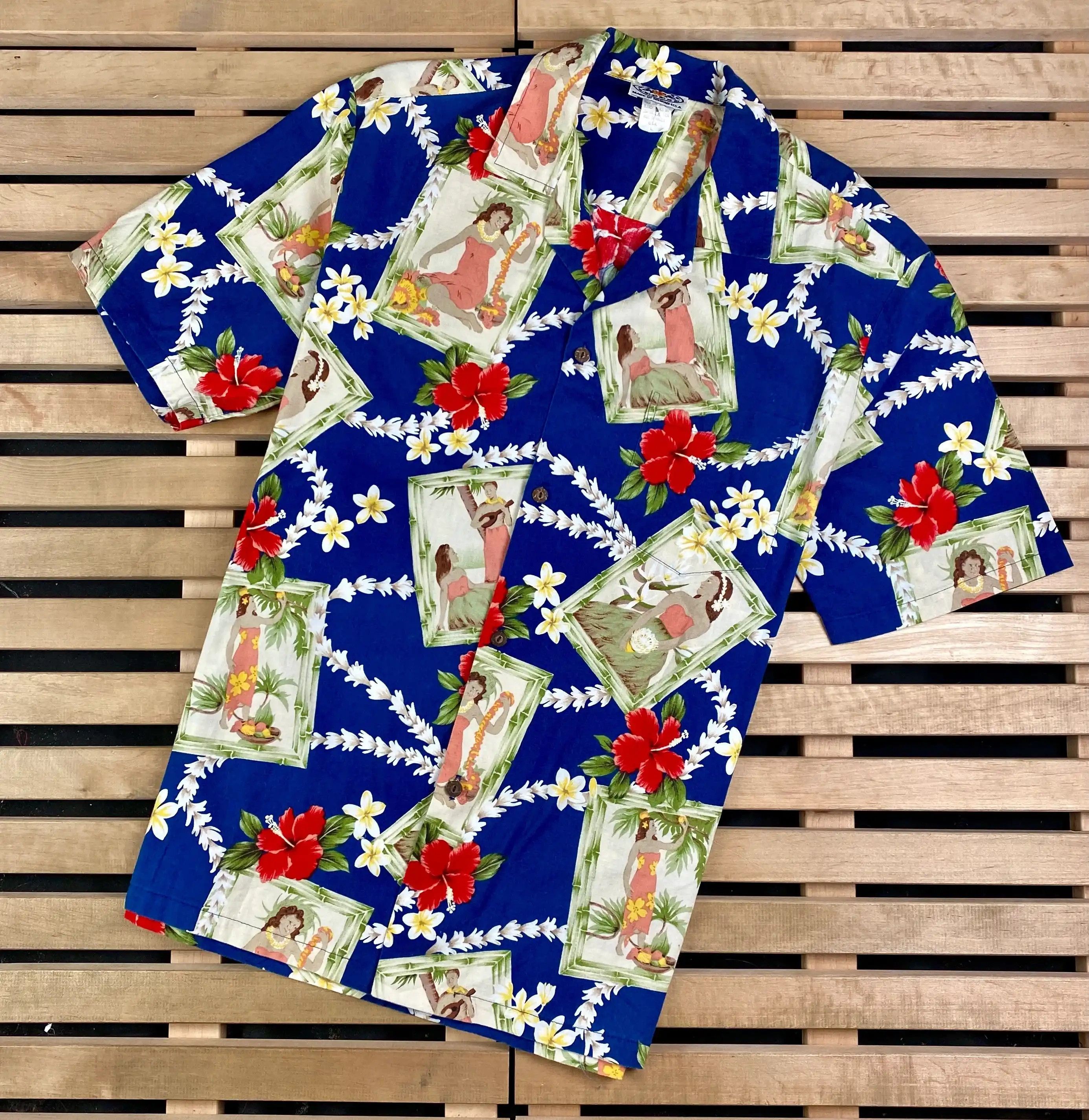 Vintage Mens Hawaiian Shirt Vintage Size L Size US L / EU 52-54 / 3 - 1 Thumbnail
