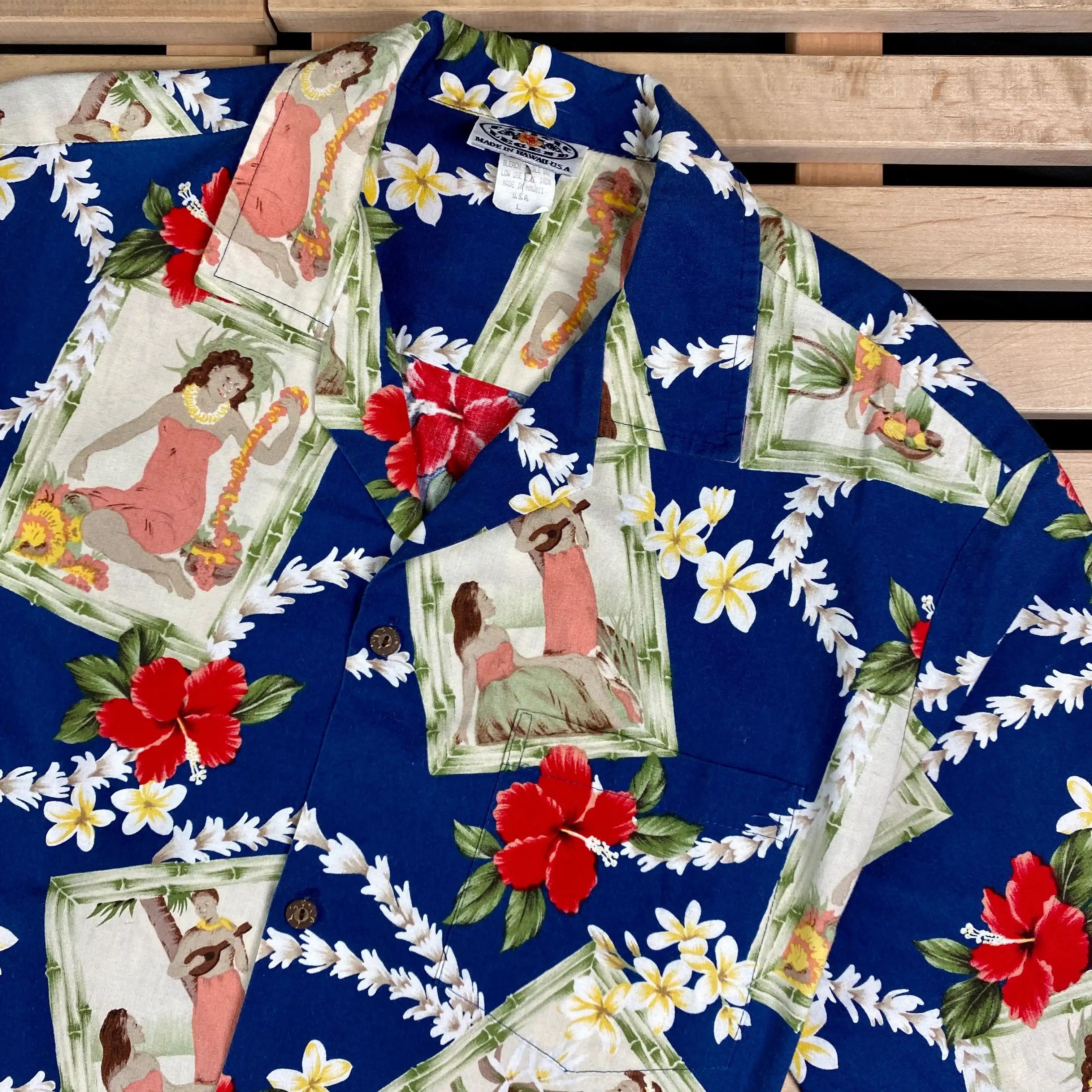 Vintage Mens Hawaiian Shirt Vintage Size L Size US L / EU 52-54 / 3 - 2 Thumbnail
