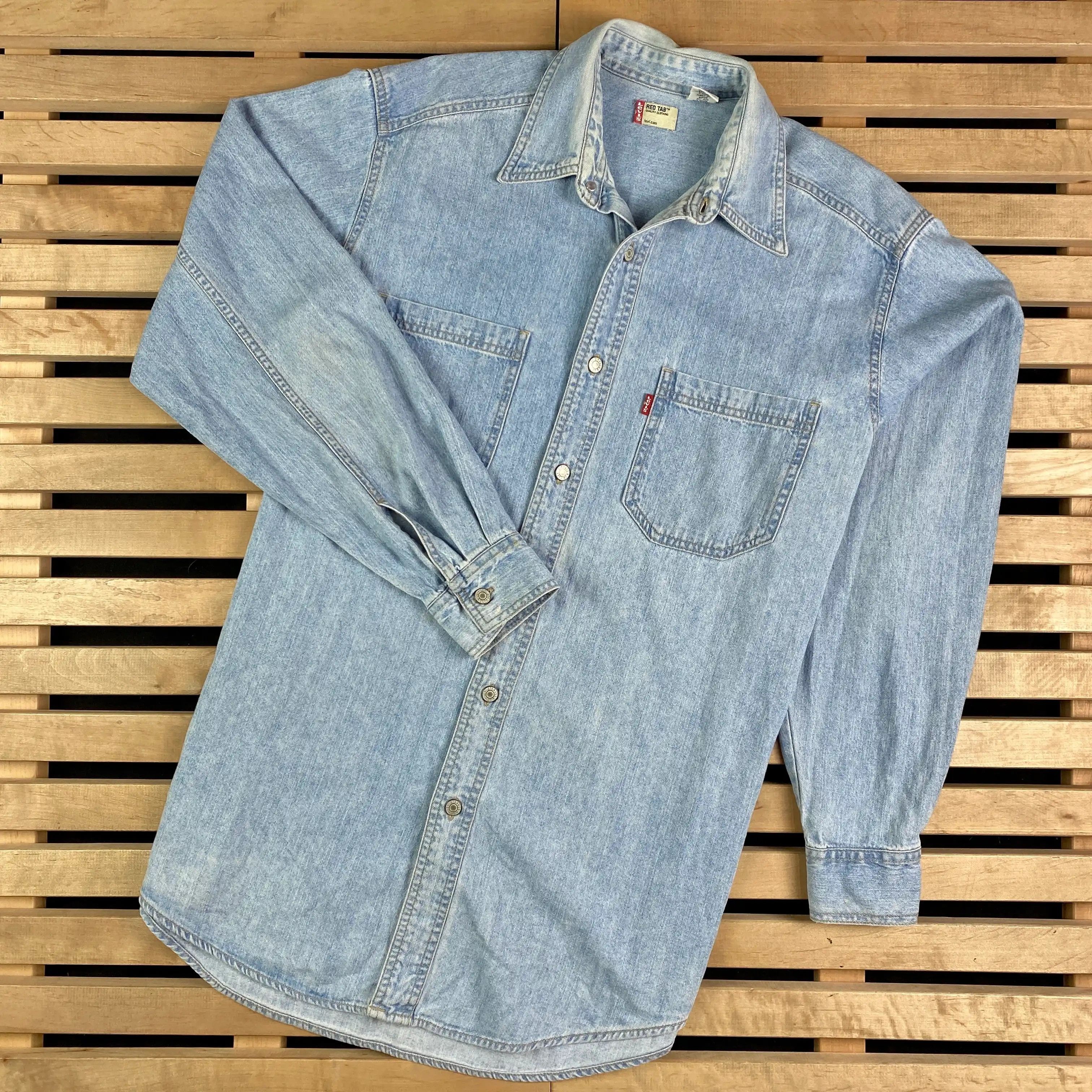 Levi's Mens Denim Shirt Long Sleeve Levis Vintage Size S Size US S / EU 44-46 / 1 - 1 Thumbnail