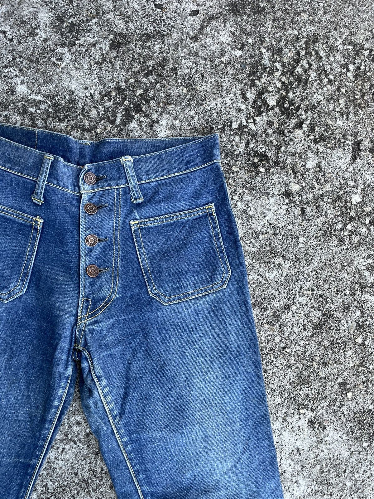 Vintage Vintage 70s Bigstone Flare Bush Bootcut Jeans Size US 28 / EU 44 - 2 Thumbnail