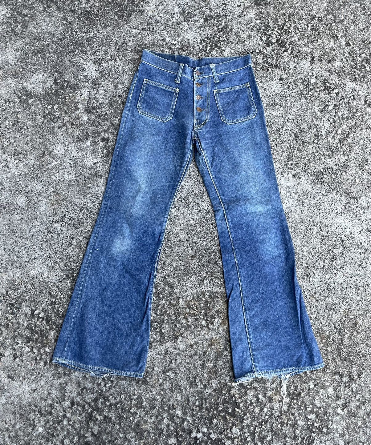 Vintage Vintage 70s Bigstone Flare Bush Bootcut Jeans Size US 28 / EU 44 - 1 Thumbnail