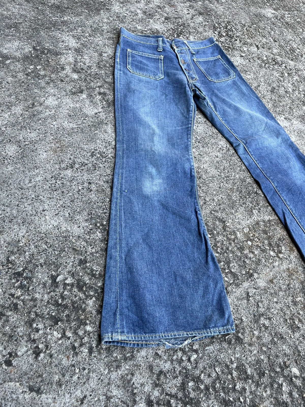 Vintage Vintage 70s Bigstone Flare Bush Bootcut Jeans Size US 28 / EU 44 - 7 Thumbnail
