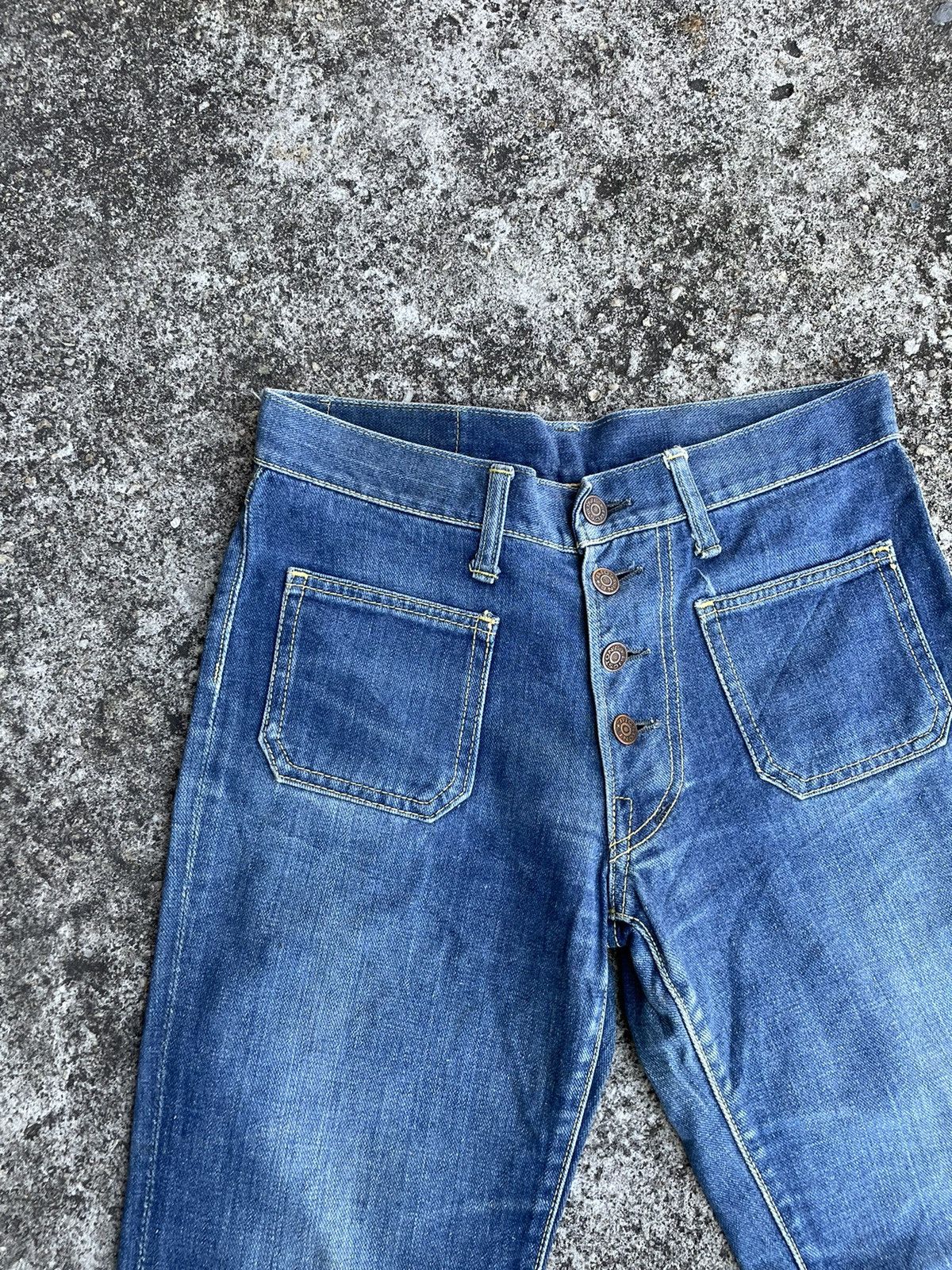 Vintage Vintage 70s Bigstone Flare Bush Bootcut Jeans Size US 28 / EU 44 - 3 Thumbnail