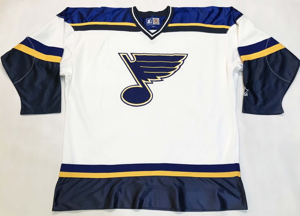 Vintage St Louis Blues Satin Starter Jacket NHL Hockey USA Made Mens XL