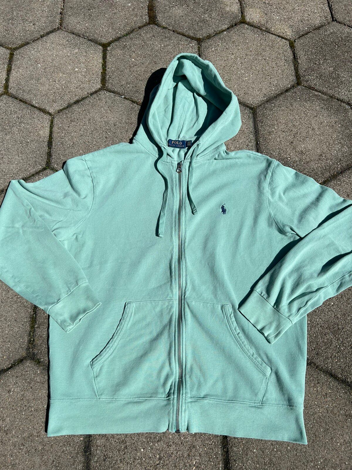Pre-owned Polo Ralph Lauren X Vintage Polo Zip Up Hoodie 00s In Mint
