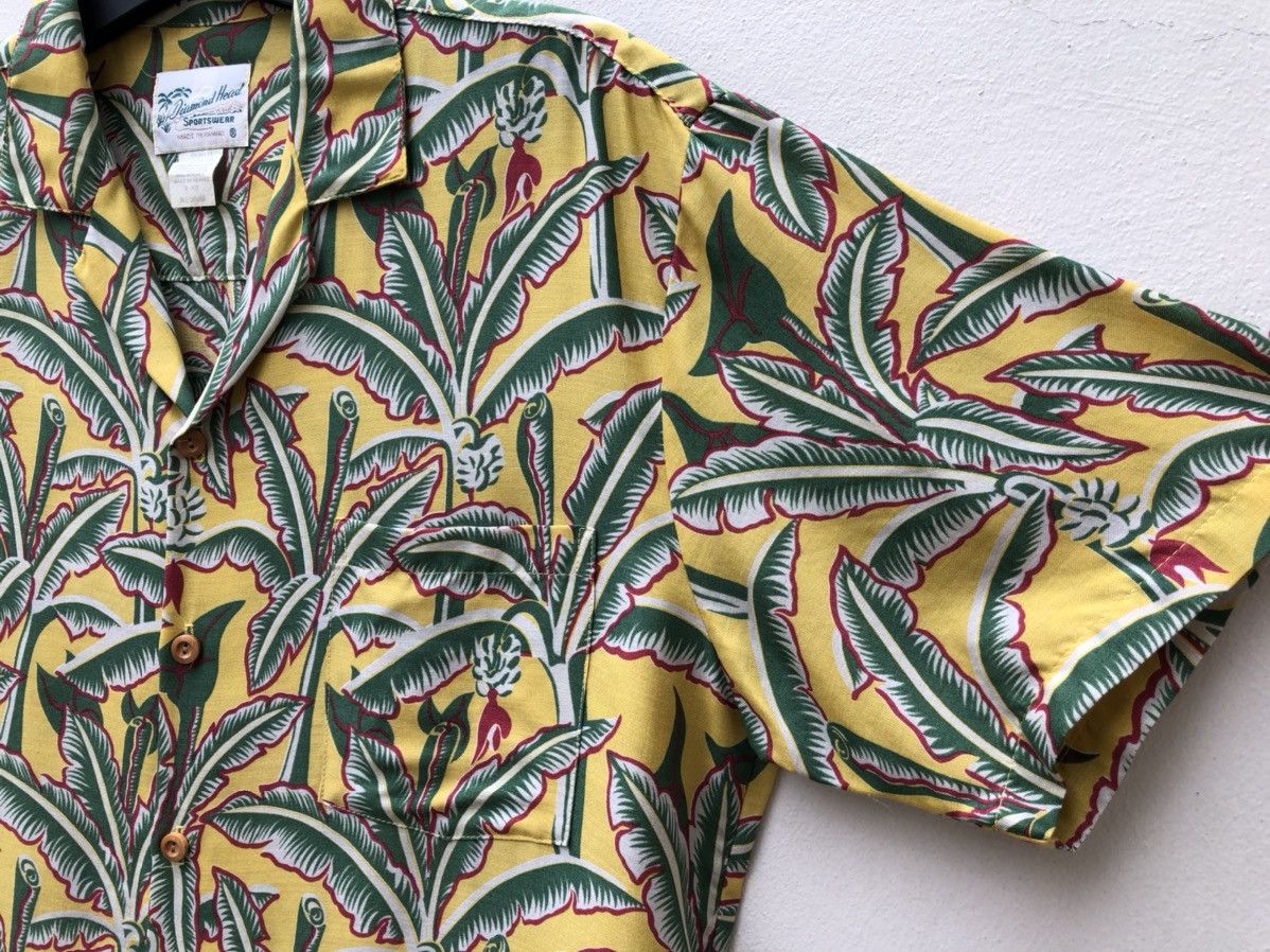 Diamond Head 80s Diamond Head Banana Leaves Hula Girl Rayon Hawaiian Size US M / EU 48-50 / 2 - 9 Thumbnail