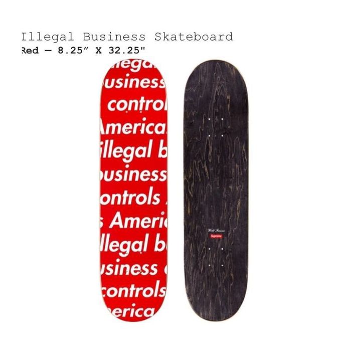 最終価格 Supreme Illegal Business Skateboard red | www