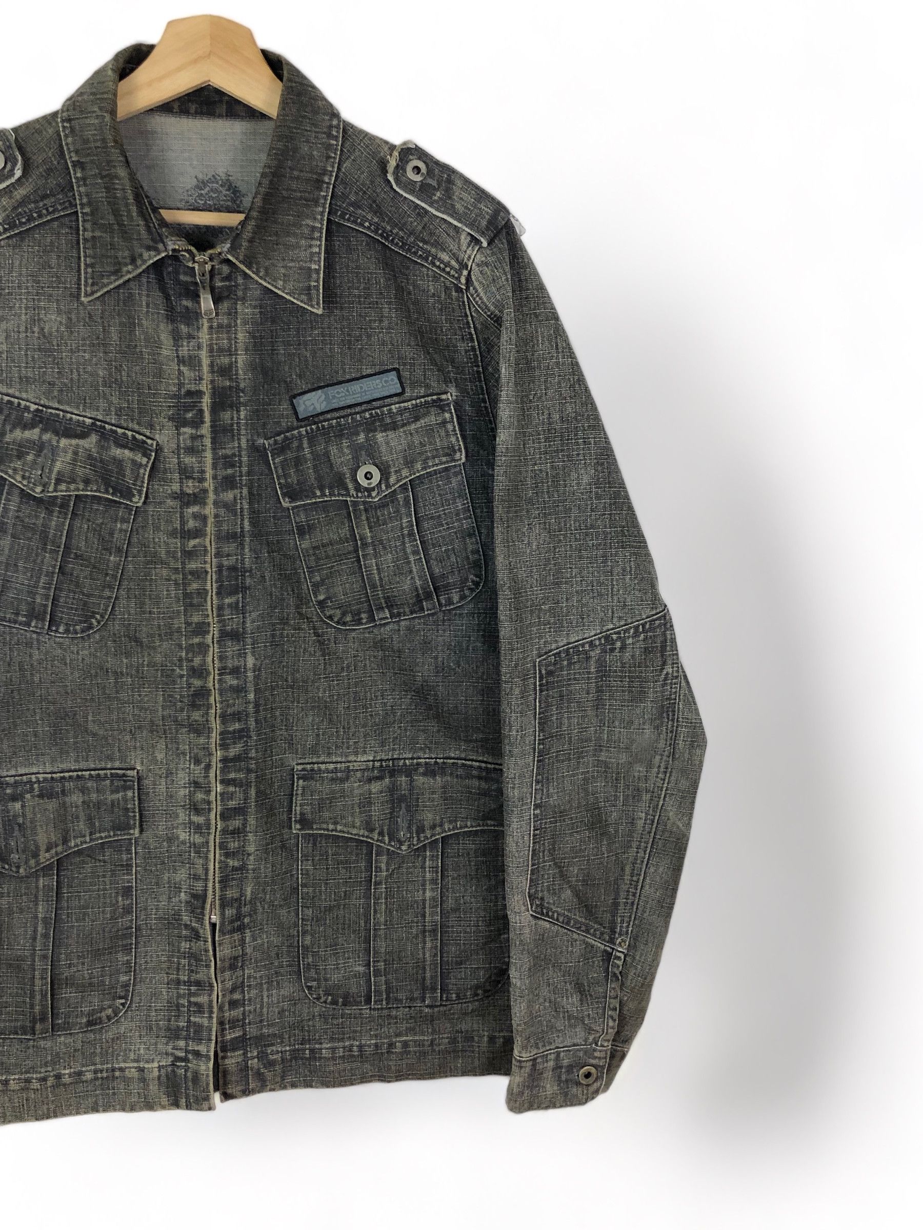 Fox Racing × Vintage VINTAGE FOX RIDERS FOX RACING DENIM JACKET Size US M / EU 48-50 / 2 - 4 Thumbnail