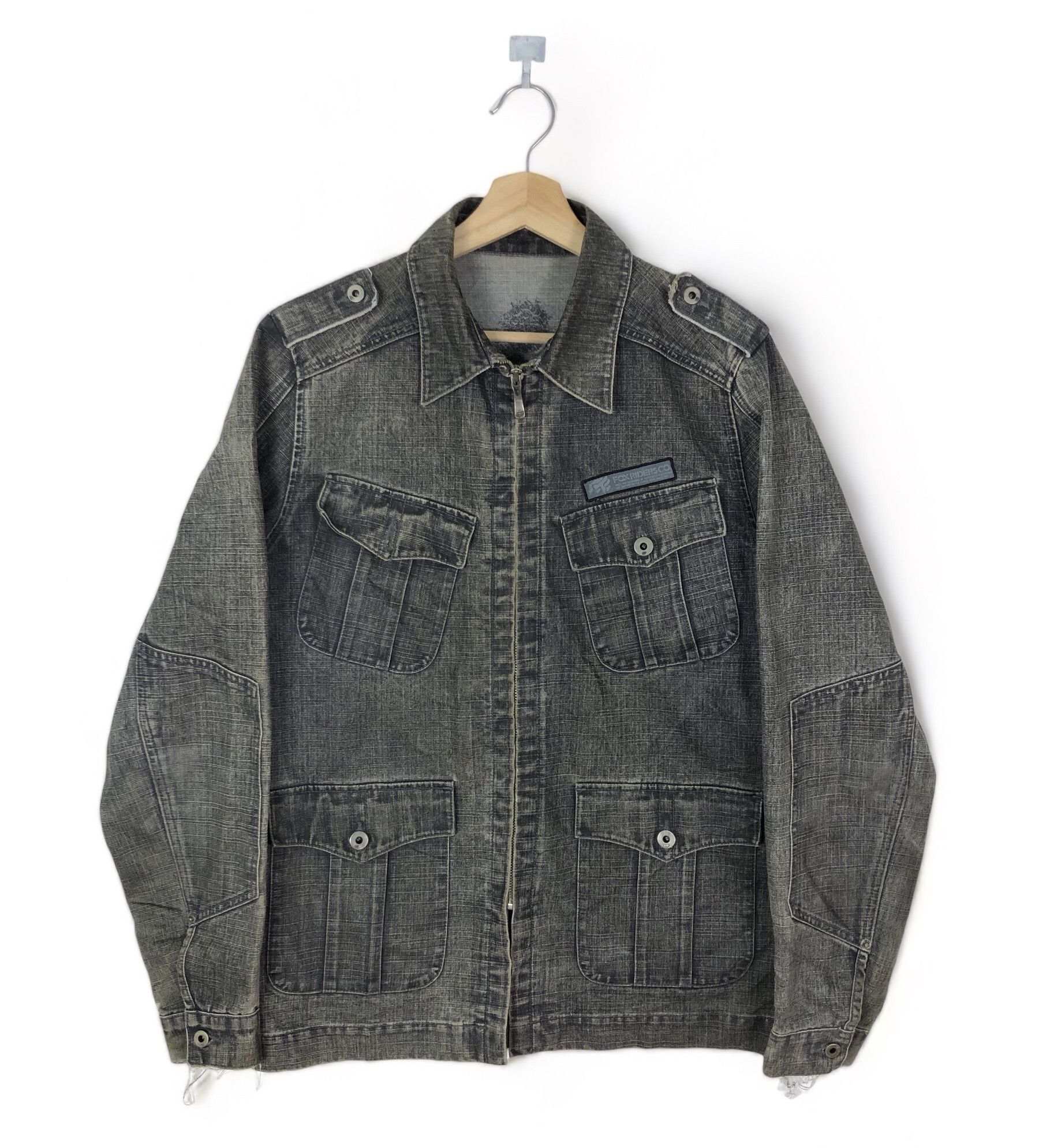 Fox Racing × Vintage VINTAGE FOX RIDERS FOX RACING DENIM JACKET Size US M / EU 48-50 / 2 - 1 Thumbnail