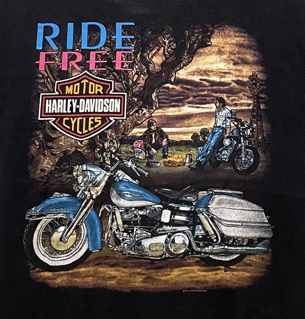 Harley Davidson × Vintage RARE Vintage Harley Davidson RIDE FREE Size US M / EU 48-50 / 2 - 2 Thumbnail