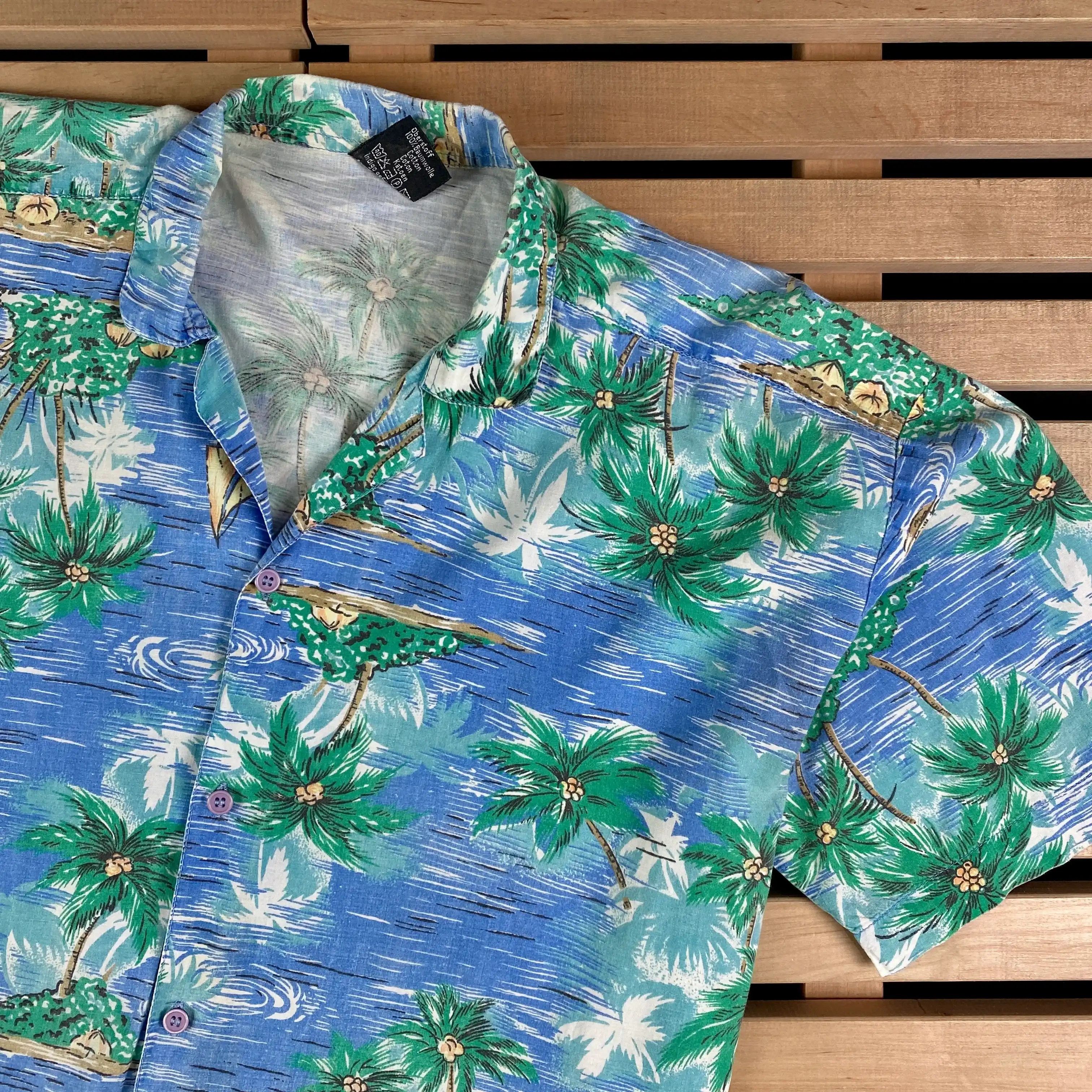 Vintage Mens Vintage Hawaiian Shirt Size L Palm Size US L / EU 52-54 / 3 - 2 Thumbnail